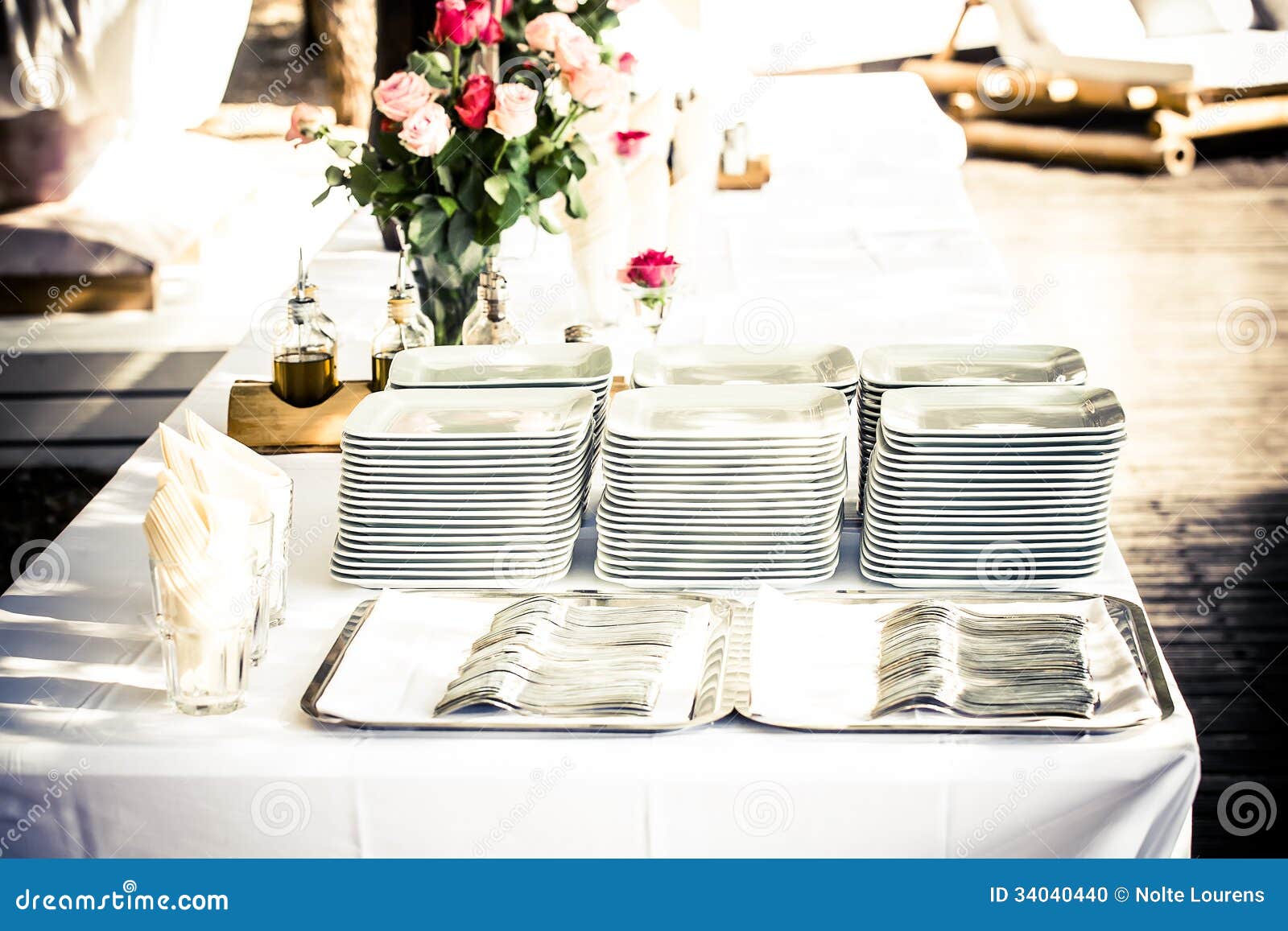 Stacked plates stock photo. Image of white, bowl, table 34040440