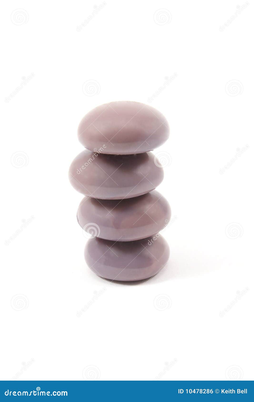 stacked purple serenity rocks