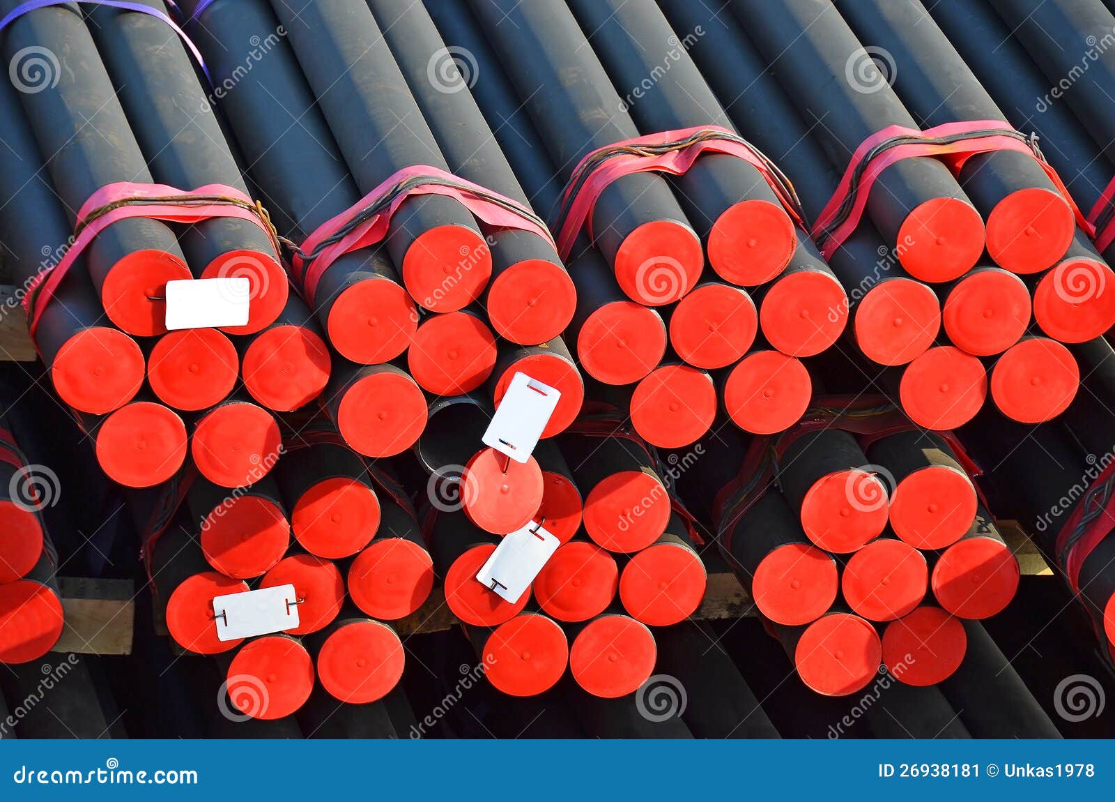 Stacked PVC and steel pipe stock image. Image of manufacturing 26938181