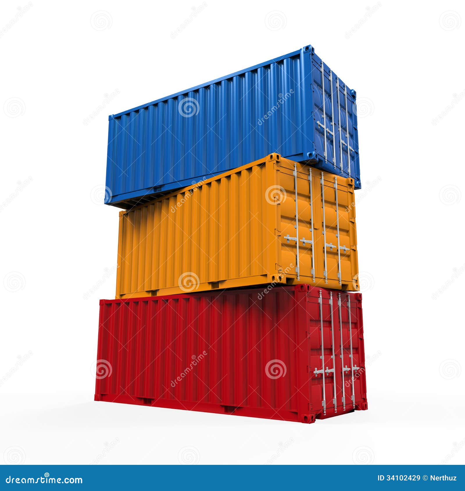 stacked shipping container