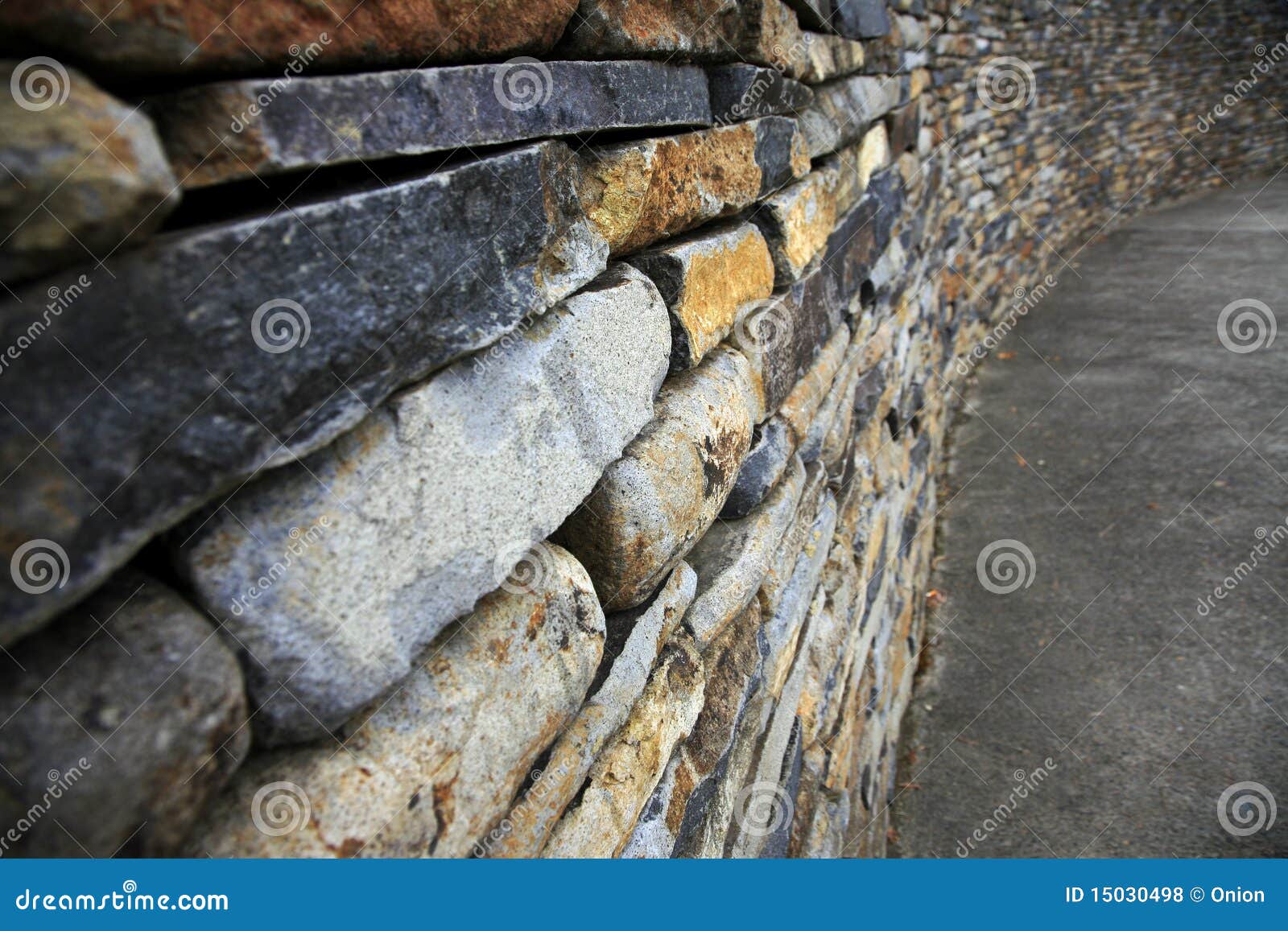 Stacked stone wall stock photo. Image of brick, abstract - 15030498