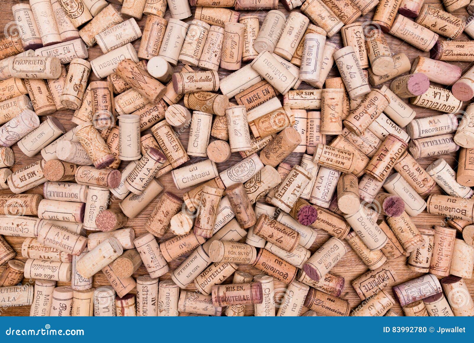Stacking Wine Cork Background with Vintage Years Editorial Image