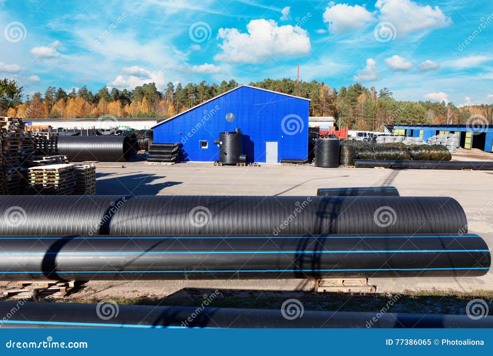 Stacks of Black Pvc Plastic Pipe Outdoors Stock Image Image of pipe
