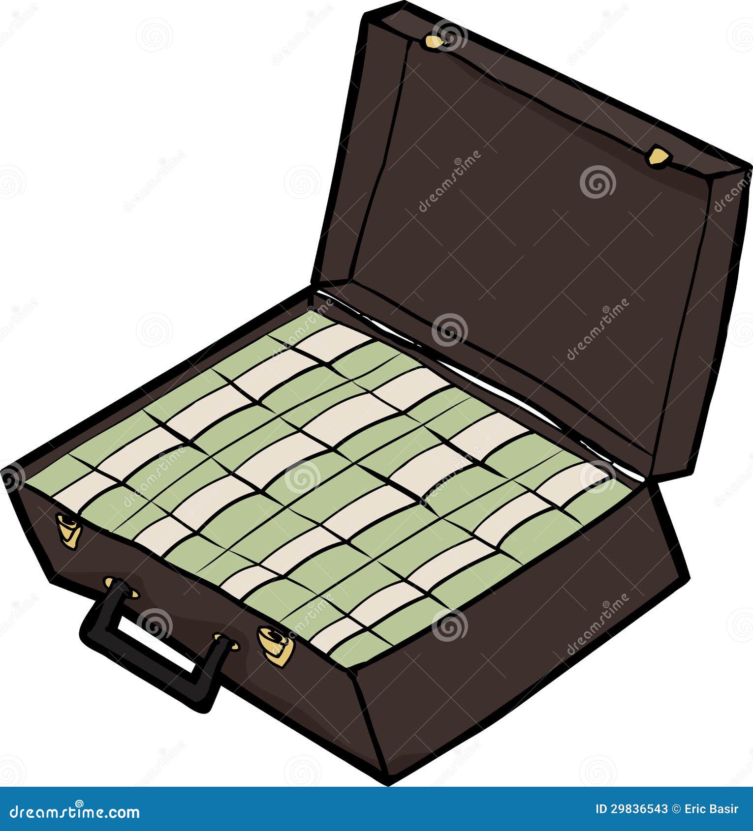 Suitcase of Cash stock vector. Illustration of luggage 29836543