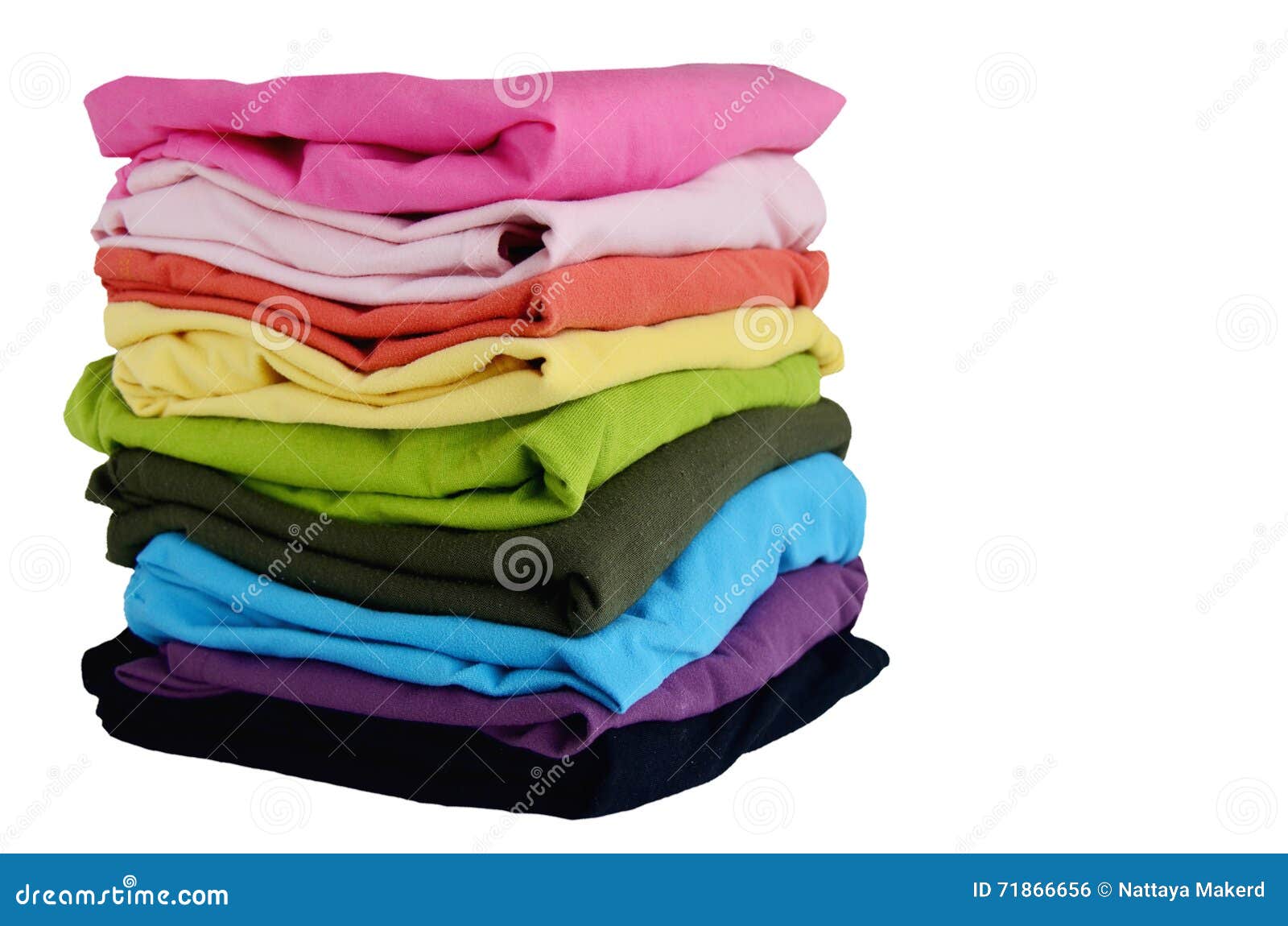 Stacks Clothes Colorful stock photo. Image of piles, blue - 71866656
