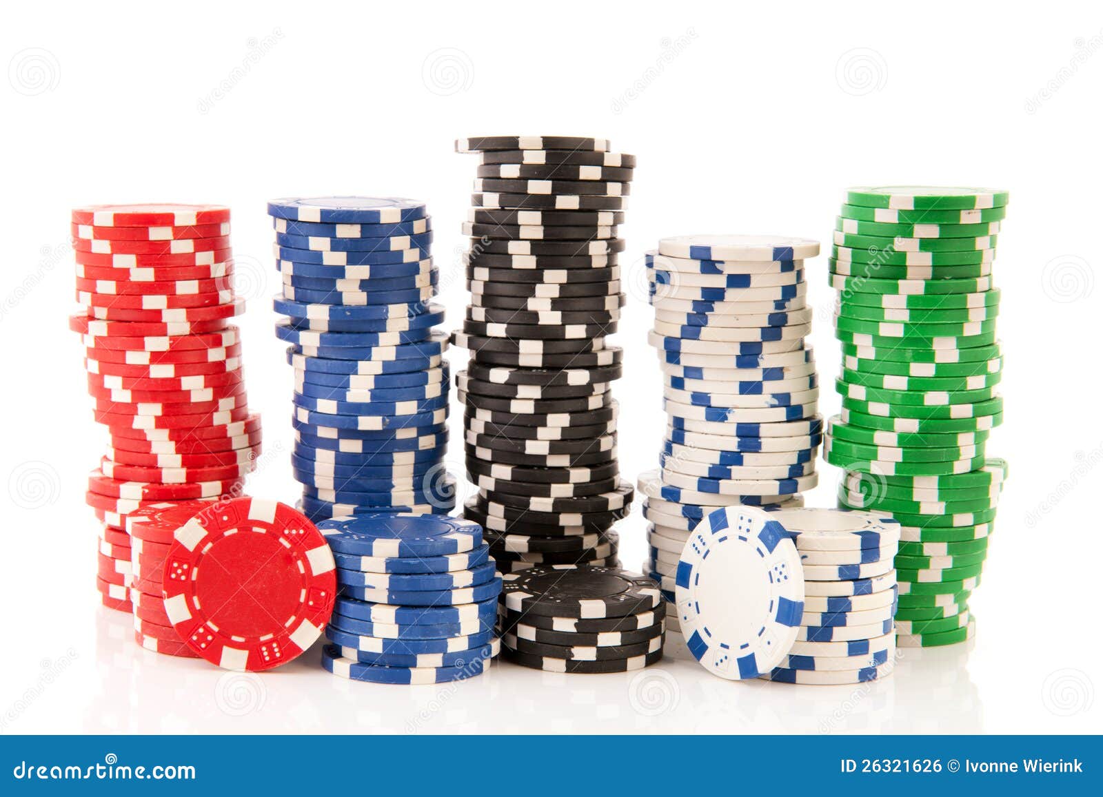 Stacks Colorful Poker Chips Stock Photo Image of addiction, object
