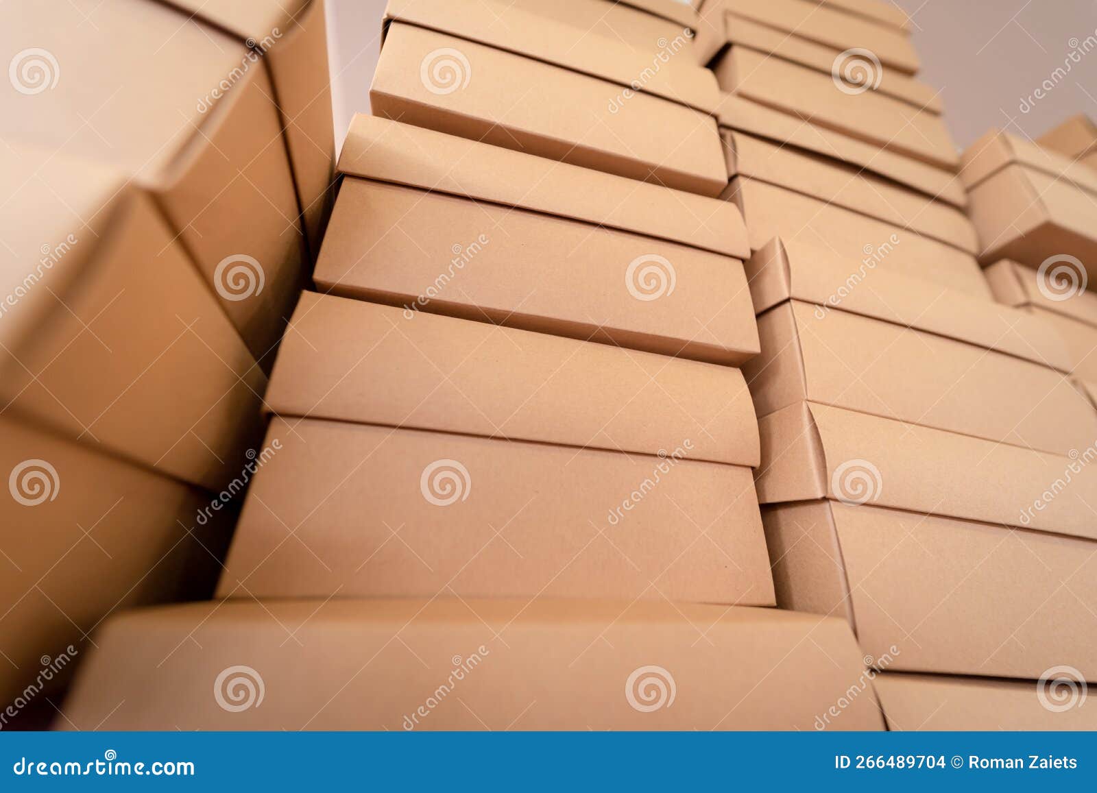 Stacks of Empty Cardboard Boxes in the Gift Shop Stock Photo Image of post, container 266489704