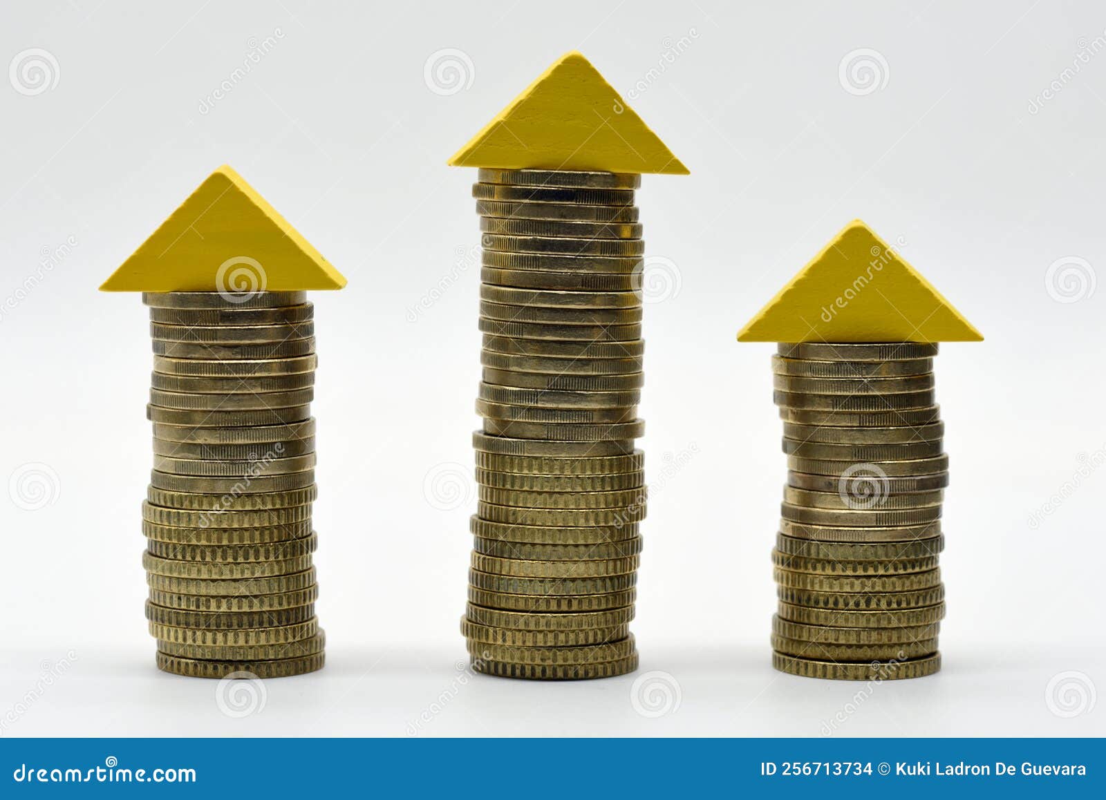 stacks of euro coins, 