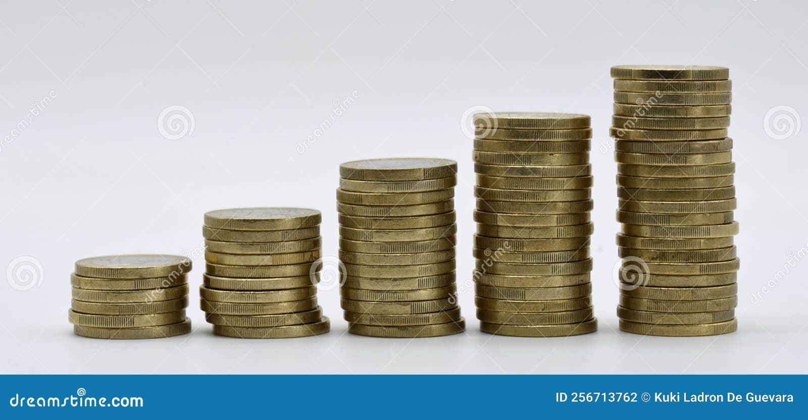 stacks of euro coins, 
