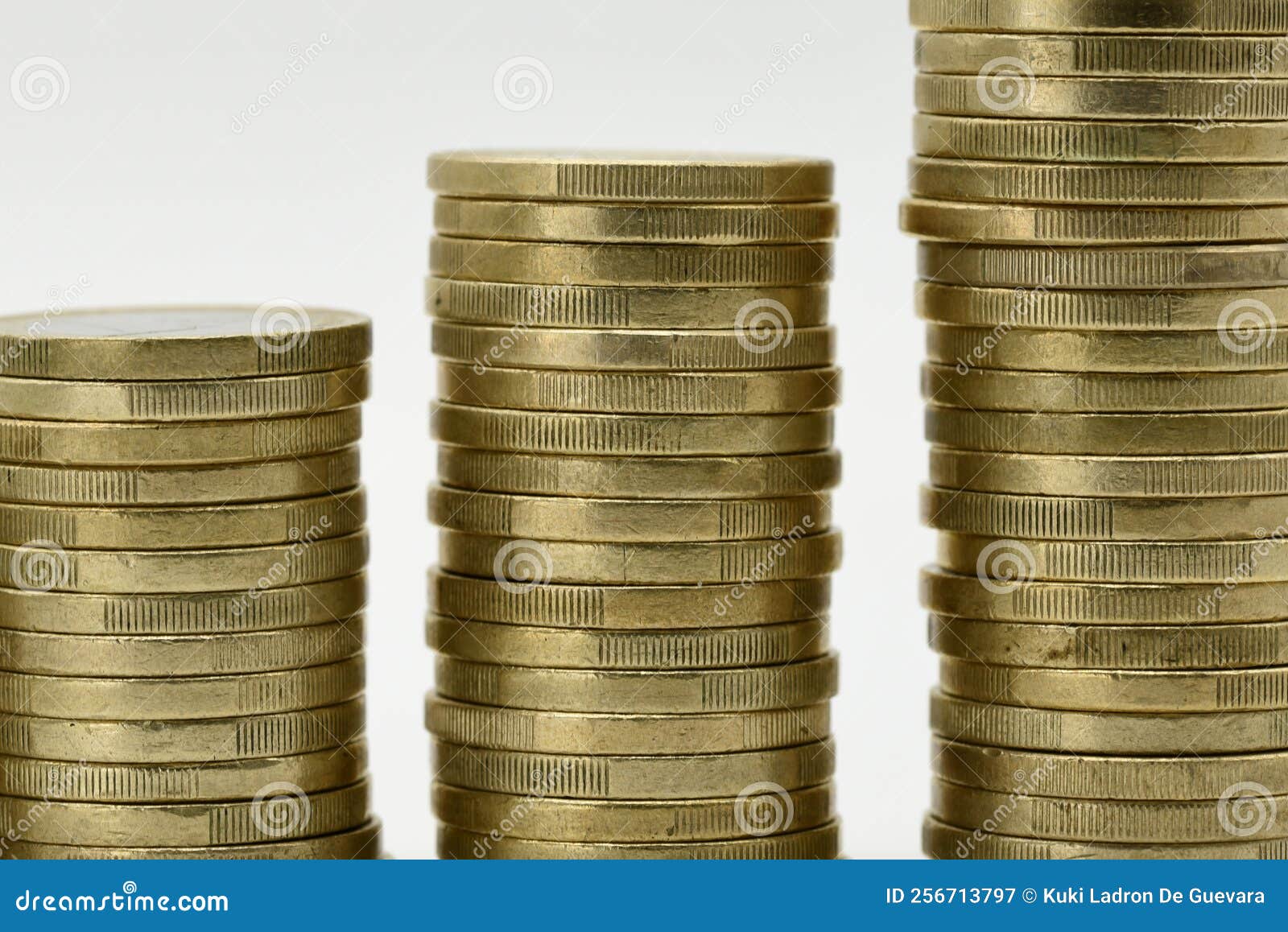 stacks of euro coins, 