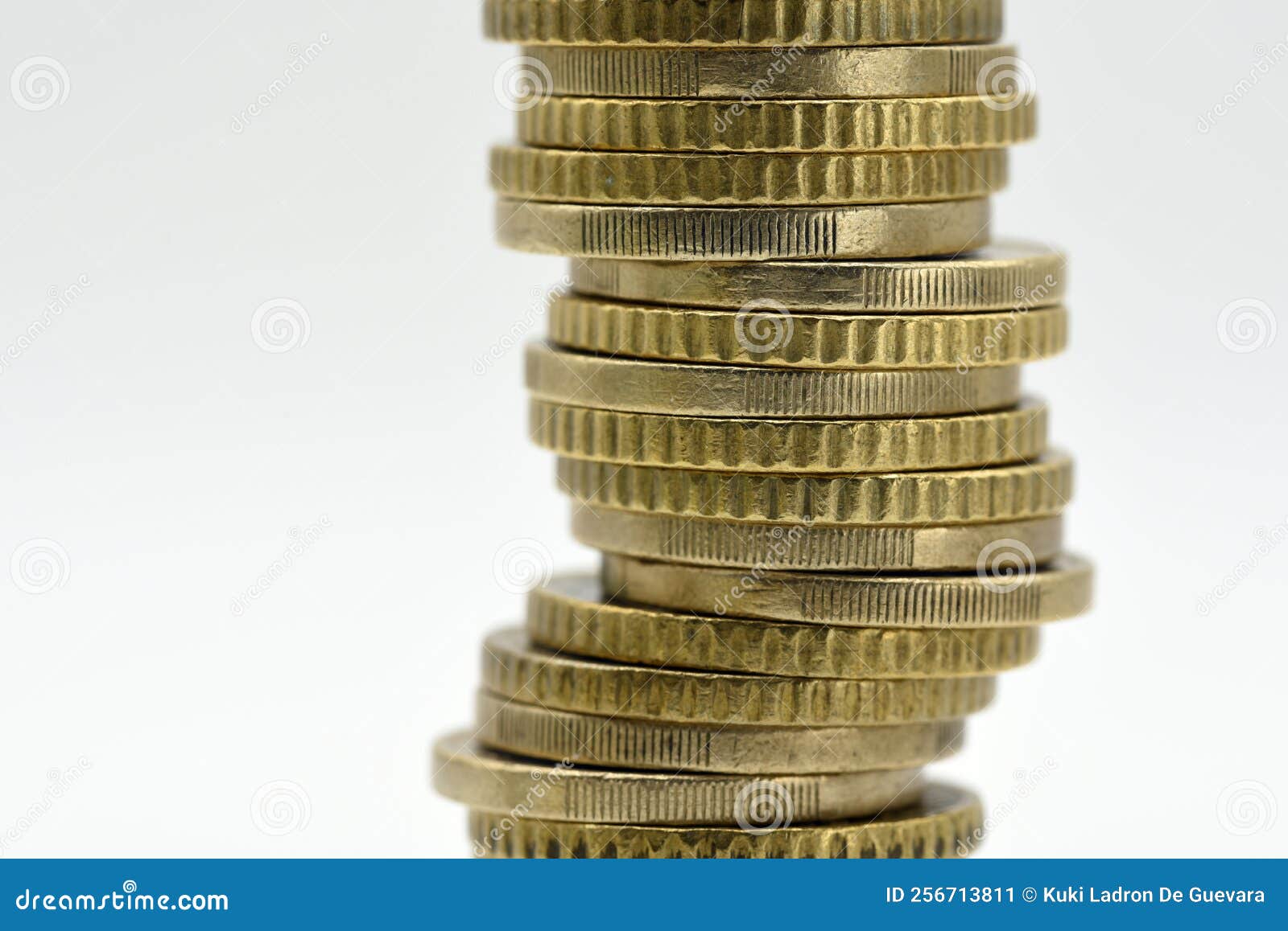 stacks of euro coins, 