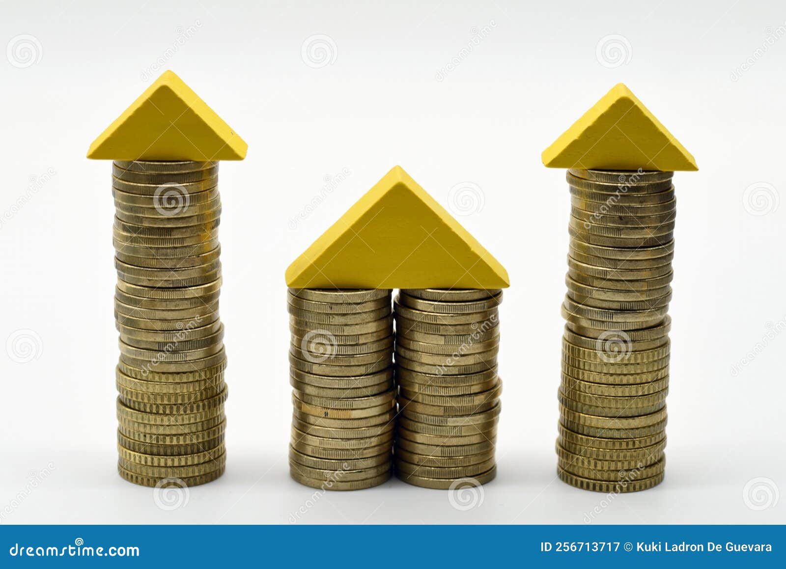 stacks of euro coins, 