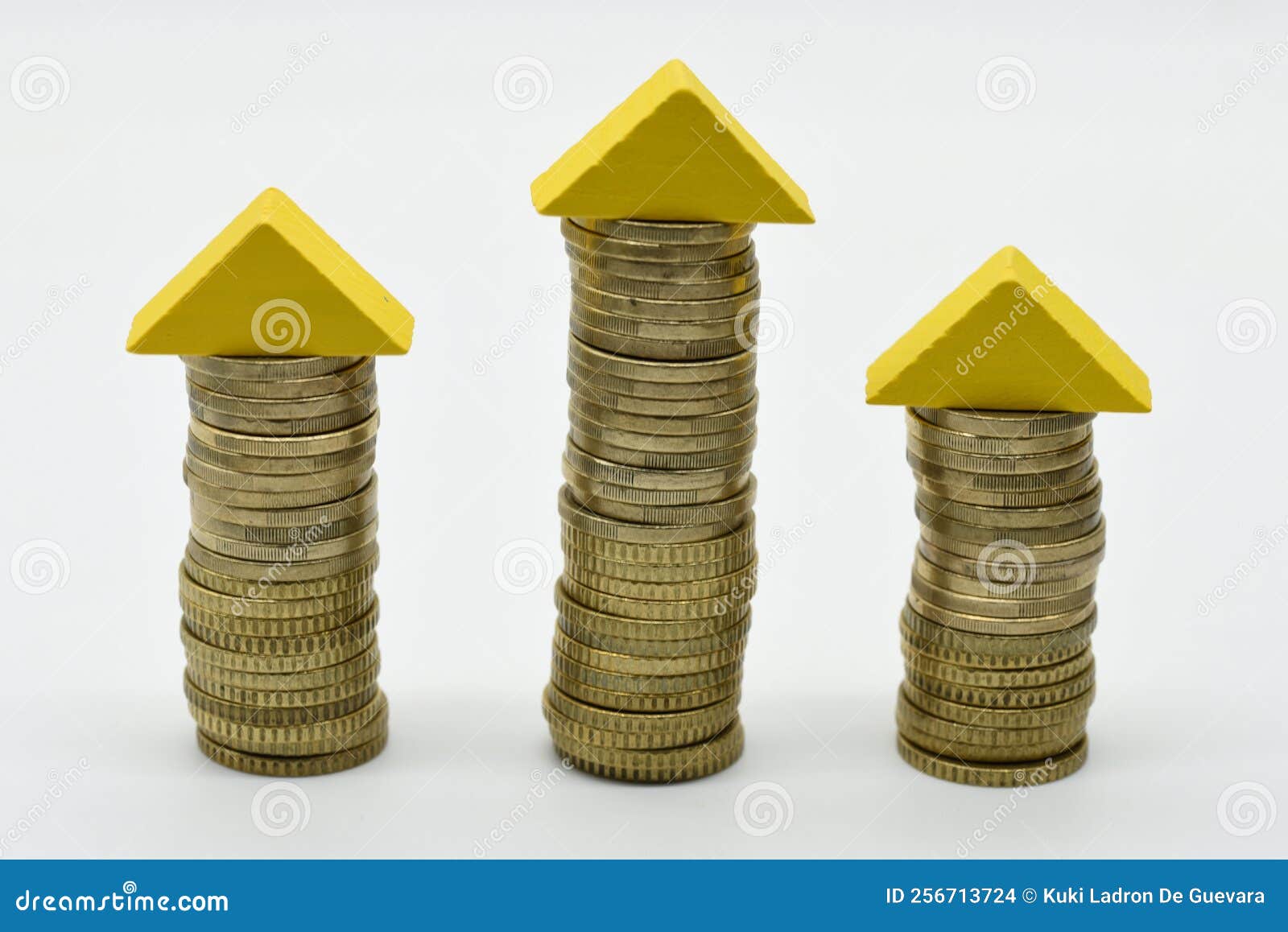 stacks of euro coins, 