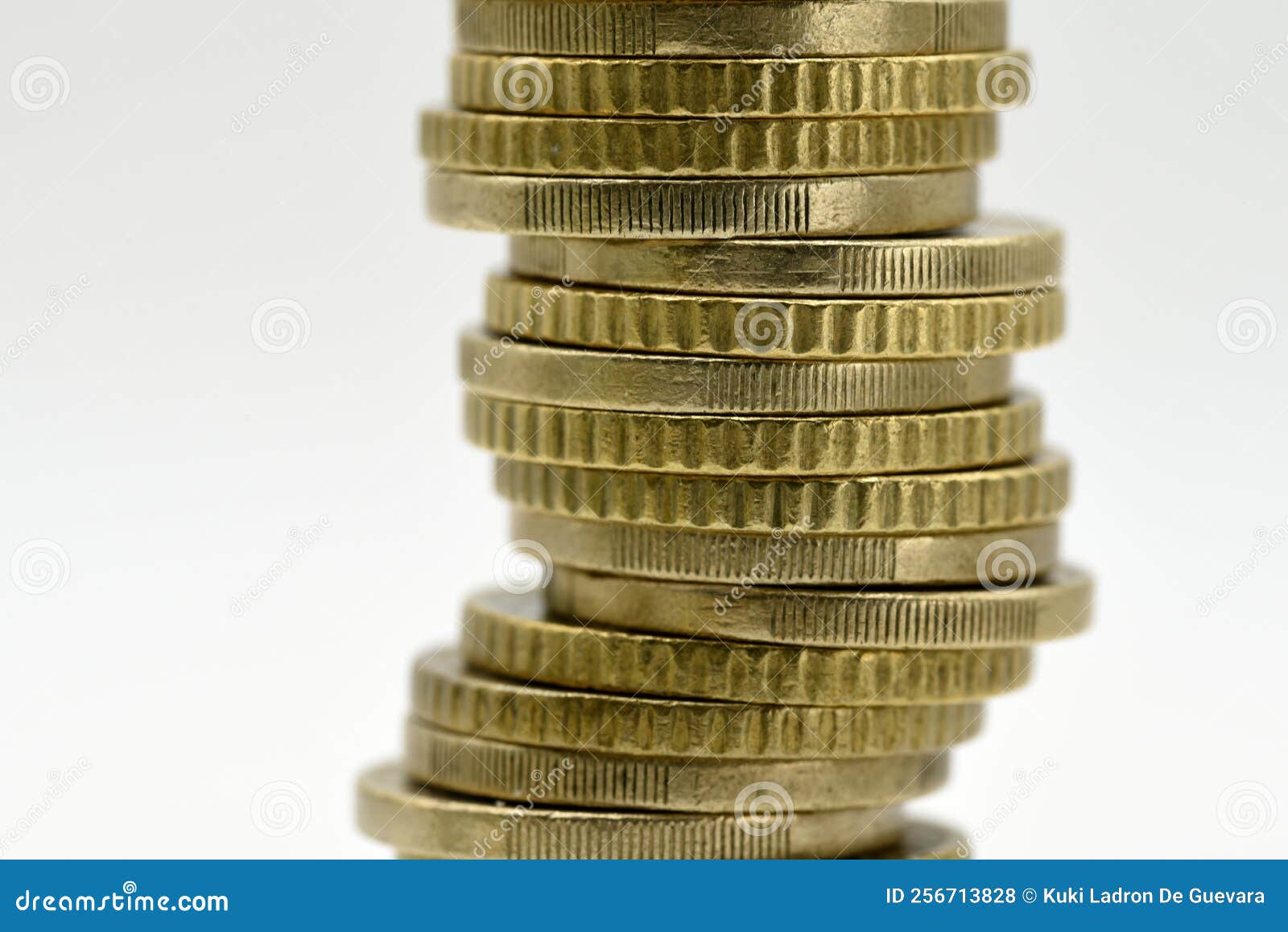 stacks of euro coins, 