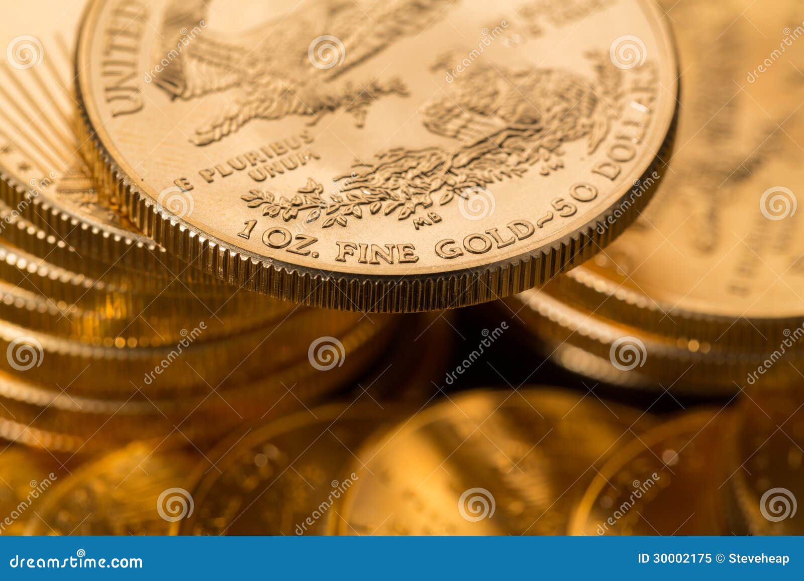 collection of one ounce gold coins