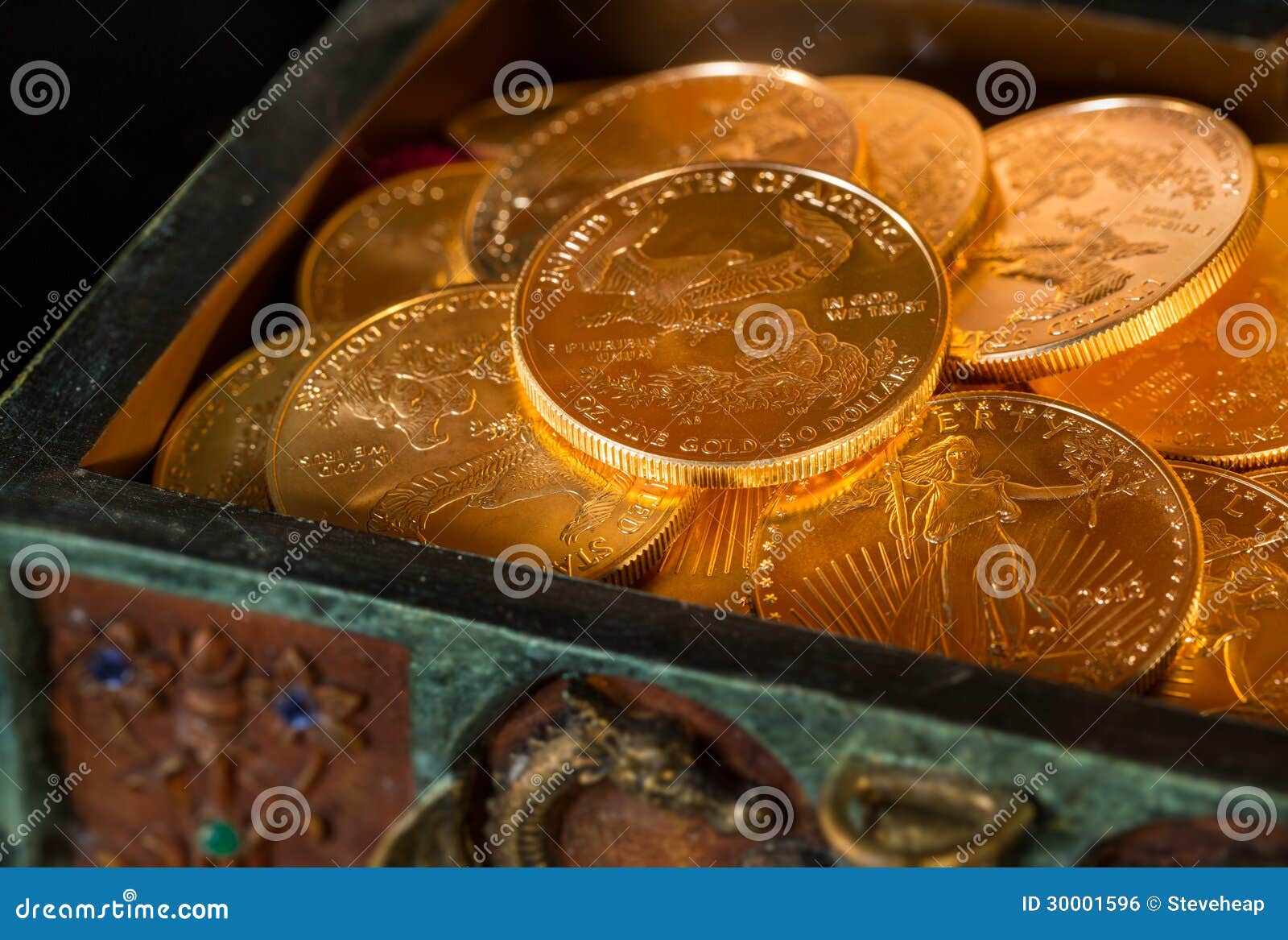 collection of one ounce gold coins