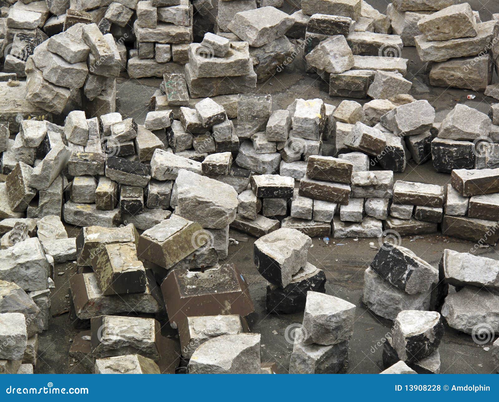 Stacks of Large Concrete Blocks Stock Photo Image of material, brick