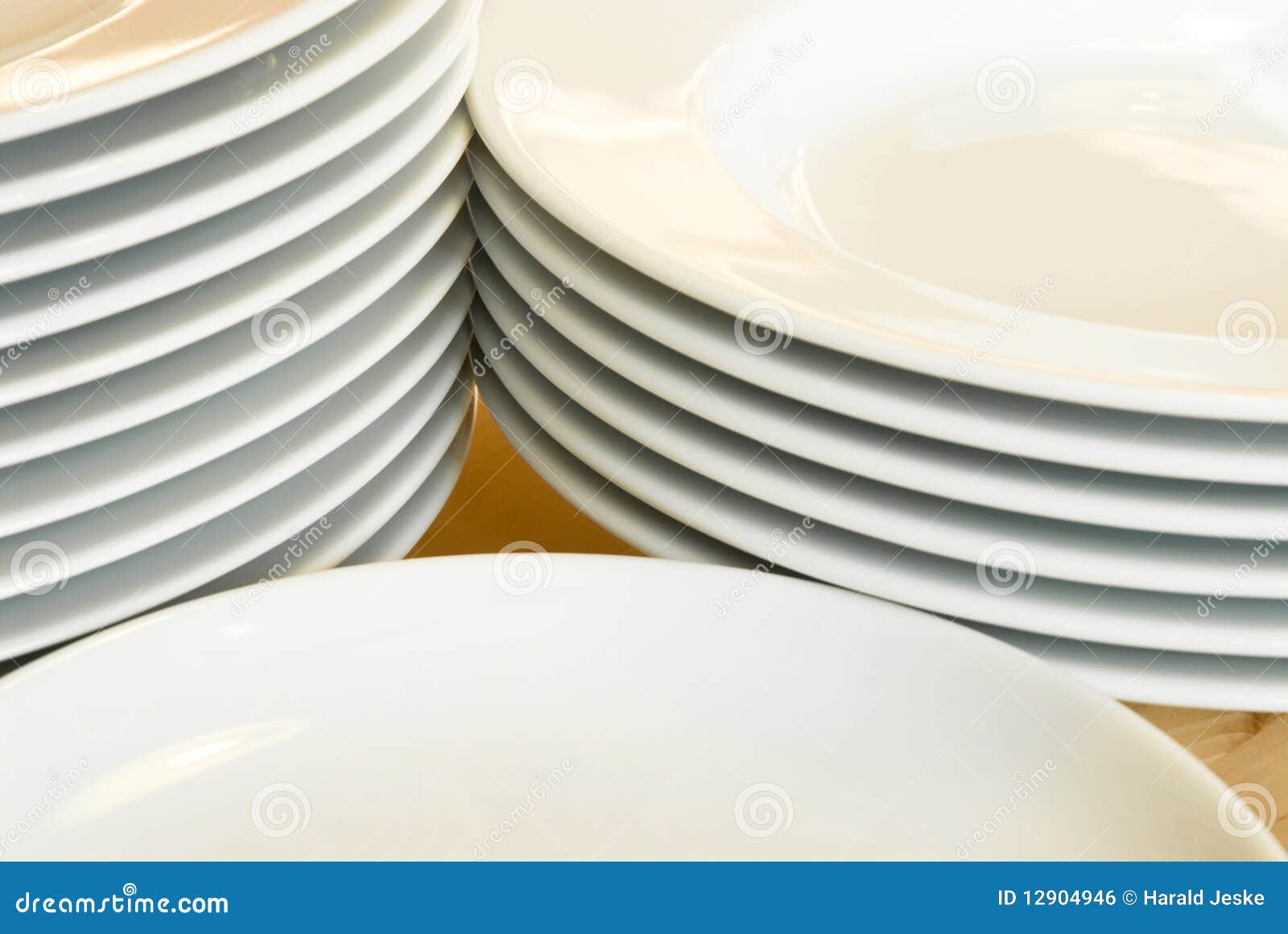 Stacks of White Dinner Plates Stock Photo Image of food, three 12904946
