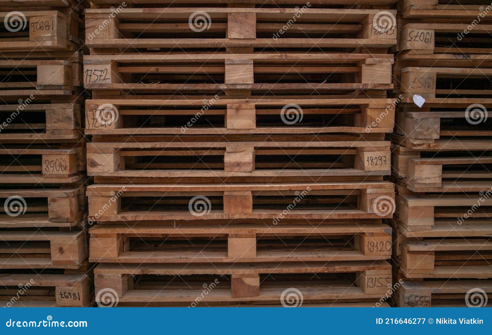 Cargo Pallet Shipment, Manufacturing And Warehousing. Hand Pallet Truck