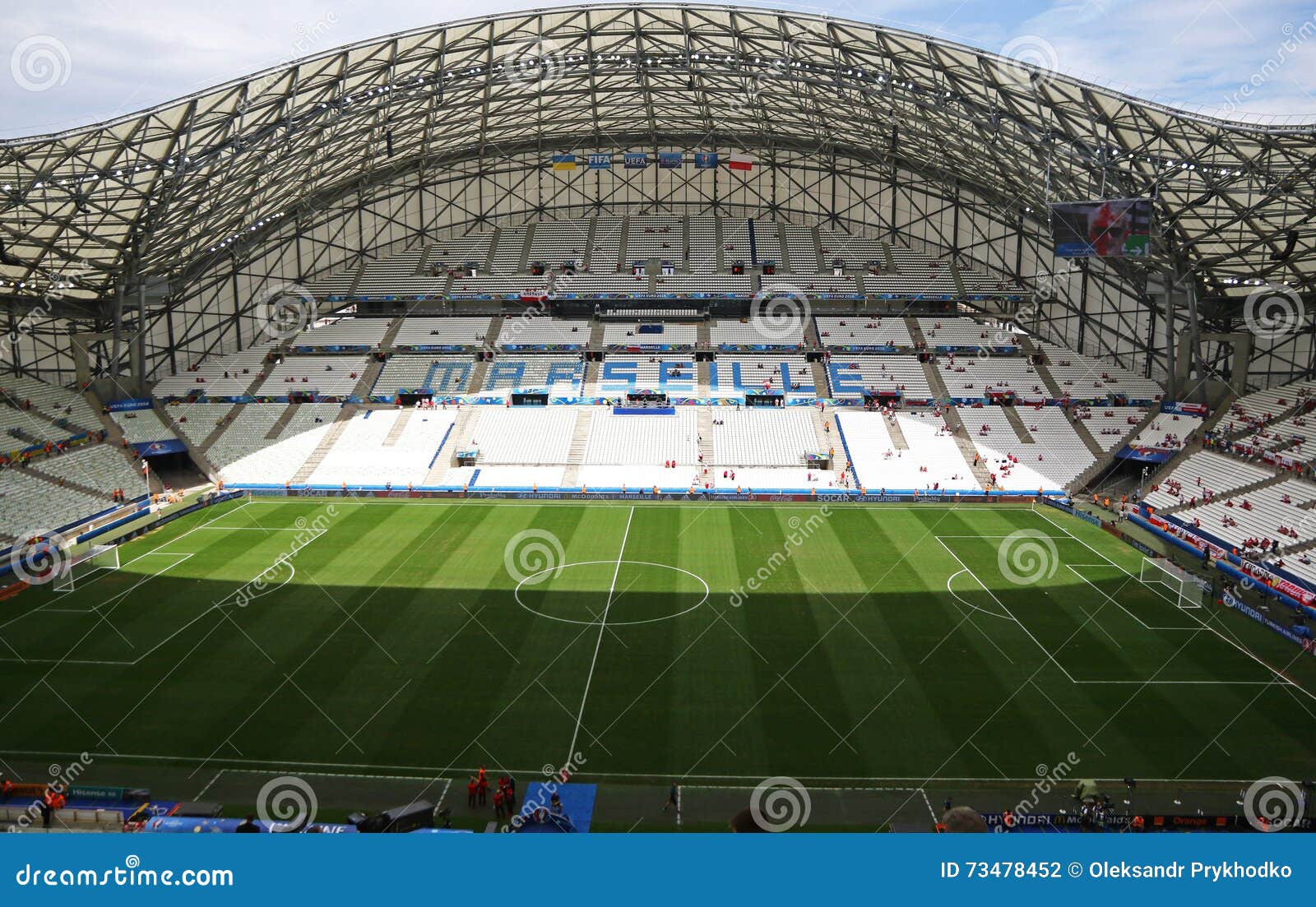 Stade Velodrome Em Marselha, França Fotografia Editorial - Imagem