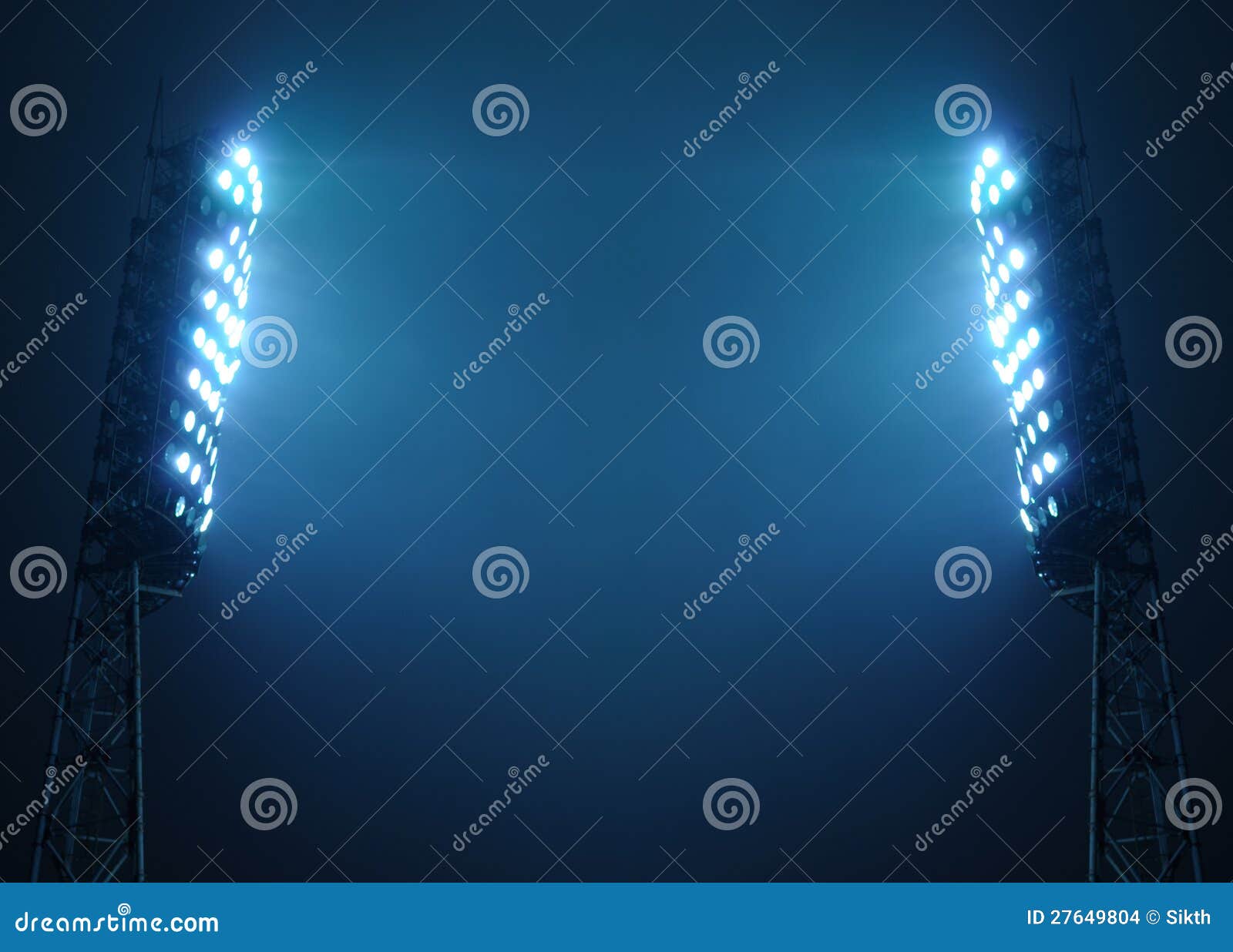 stadium floodlights against dark night sky