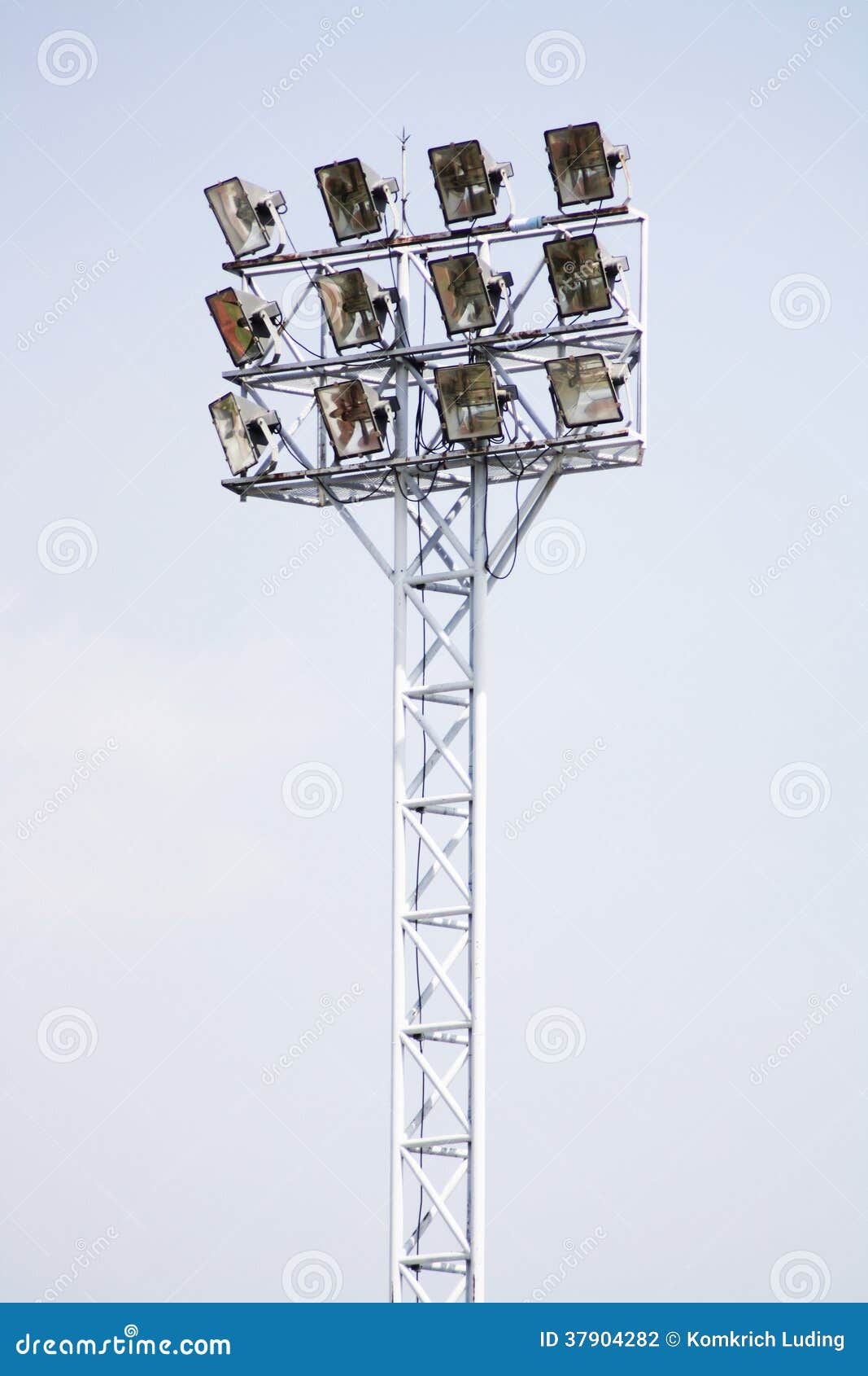 Stadium light poles stock photo. Image of white, bright 37904282