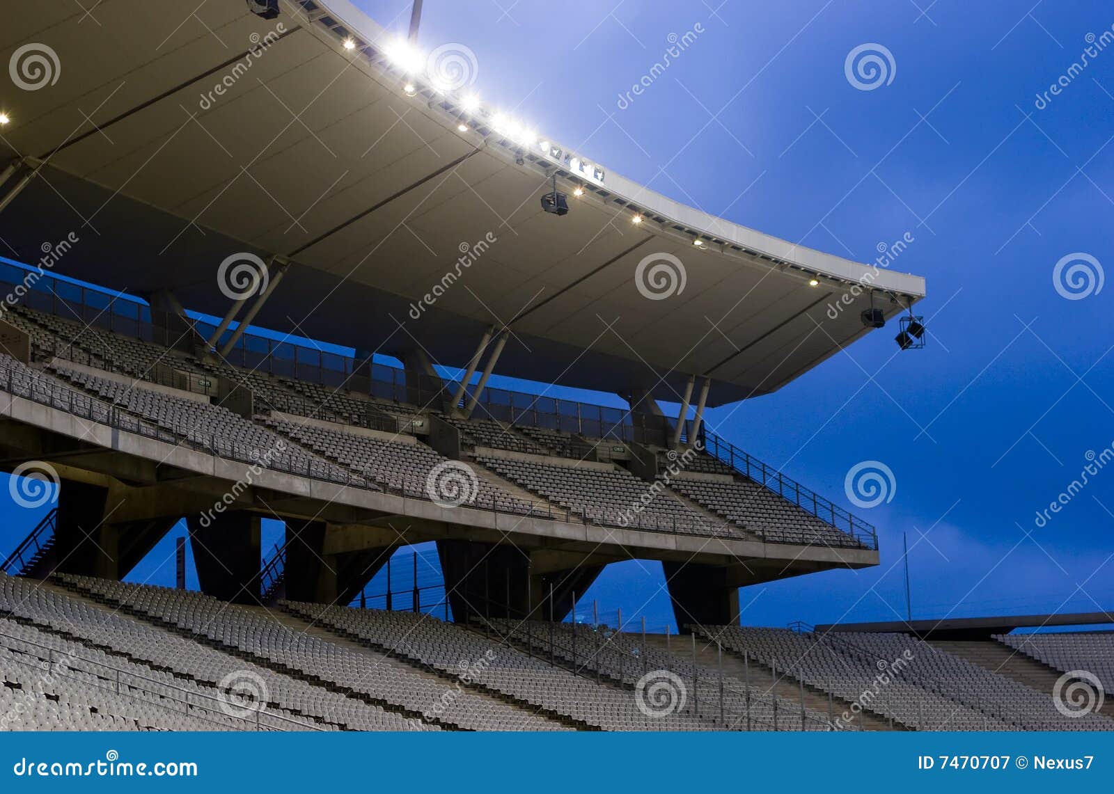 Stadium Lights on stock image. Image of night, outdoor 7470707
