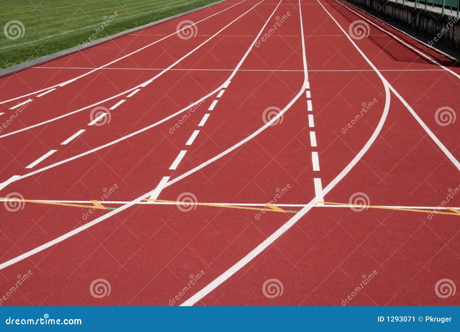 Stadium Running Track Lane Markers Sports Field Number Markings Royalty