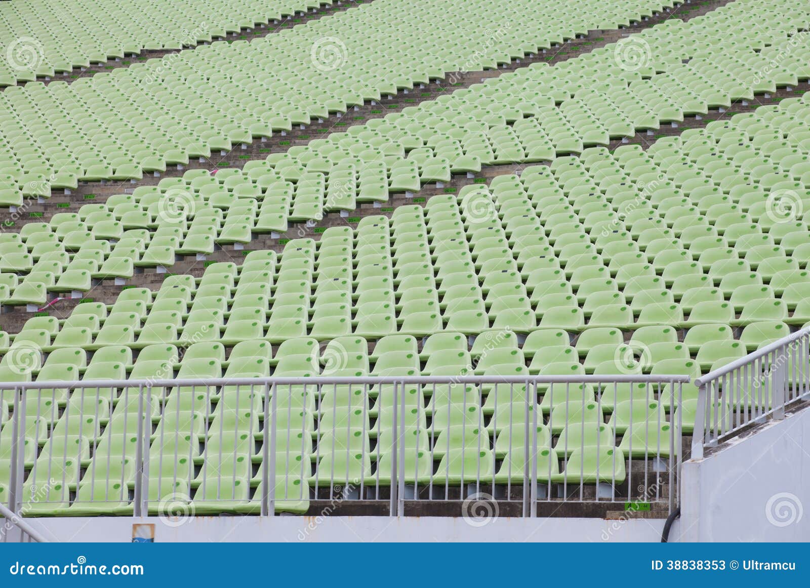 Stadium Seats in Green Color Stock Image Image of outdoors, build