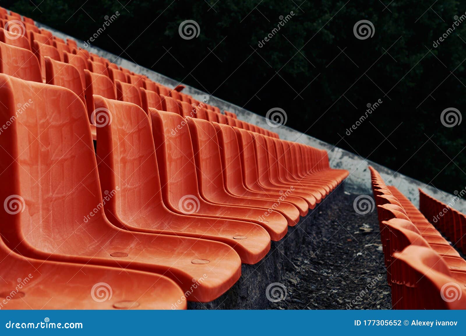 Stadium Seats in Perspective Stock Photo - Image of green, helios ...
