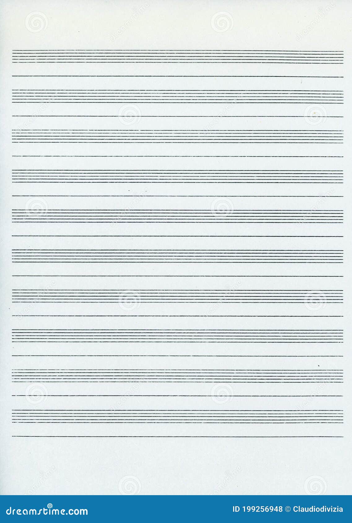 Staff Paper for Music Notation Stock Photo Image of texture, background 199256948
