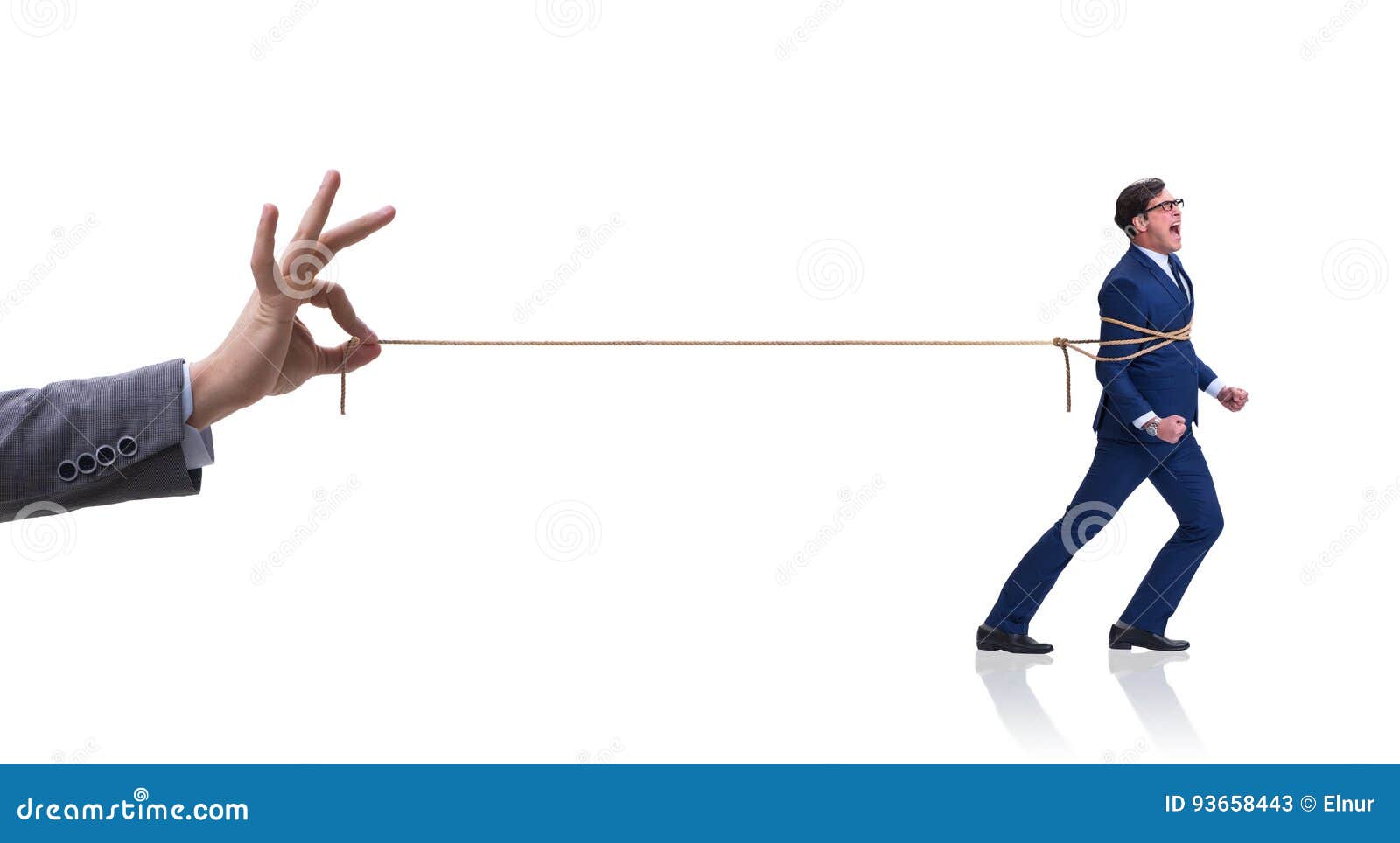 the staff retention concept with employee tied up