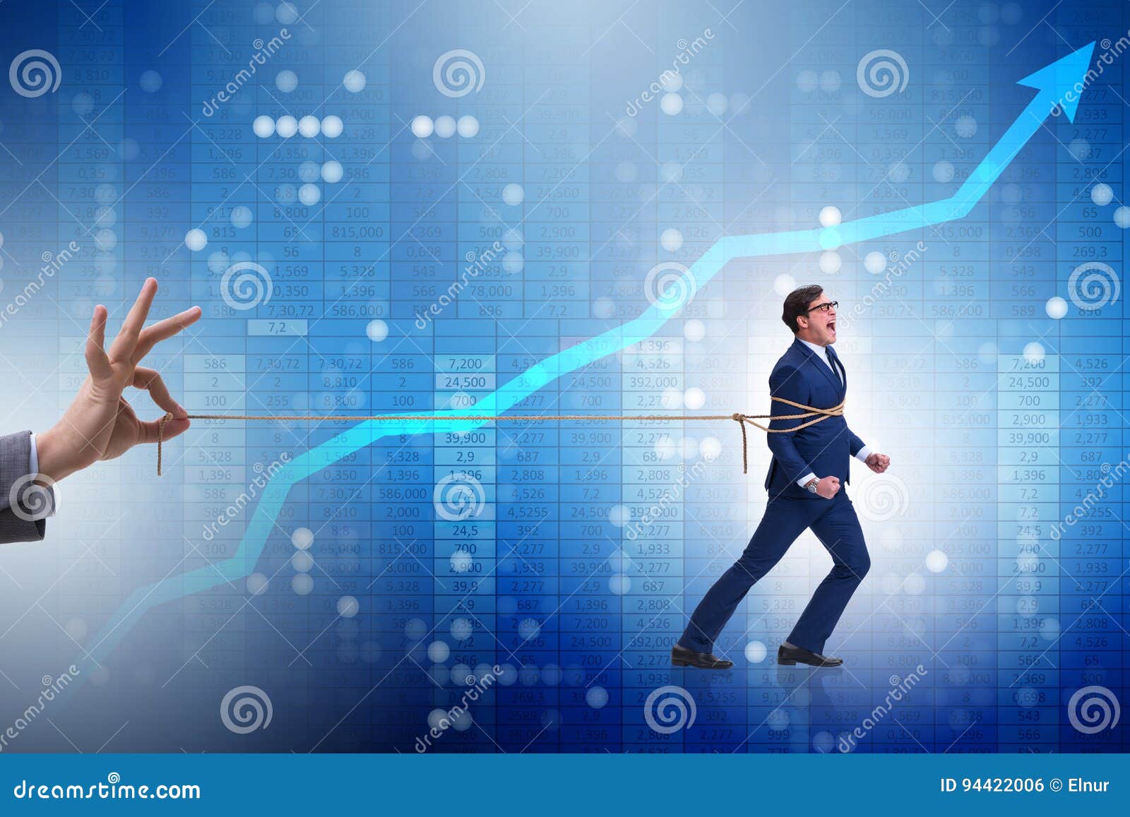 The Staff Retention Concept with Employee Tied Up Stock Photo Image