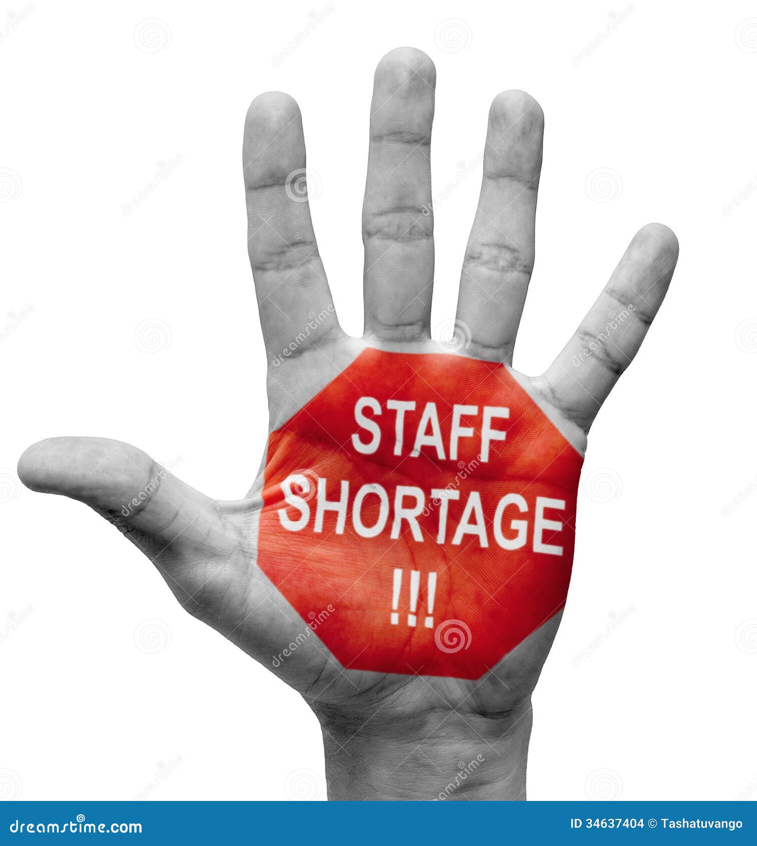 staff shortage. stop concept.
