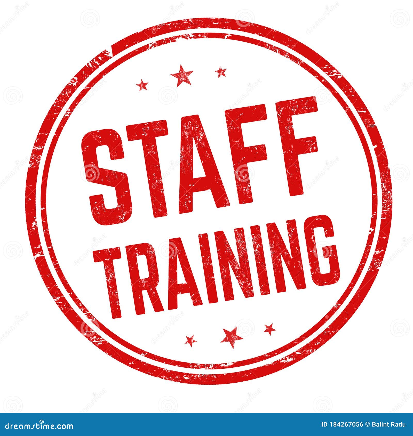 Staff Training Sign or Stamp Stock Vector Illustration of