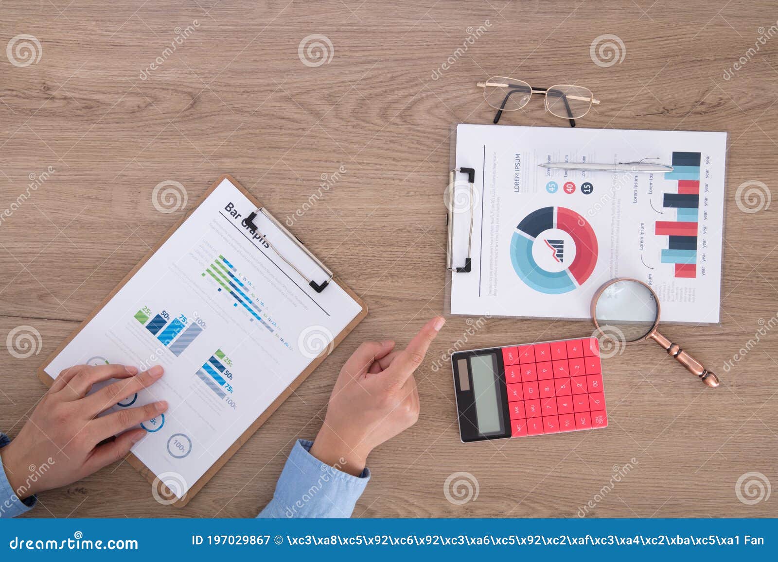 Staff is Working on Documents Stock Image Image of chart, information