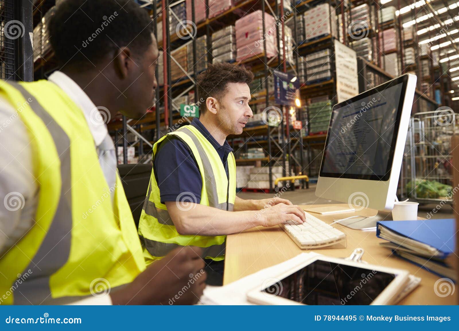 Staff Working in onsite Office at a Distribution Warehouse Stock Image Image of order, copy