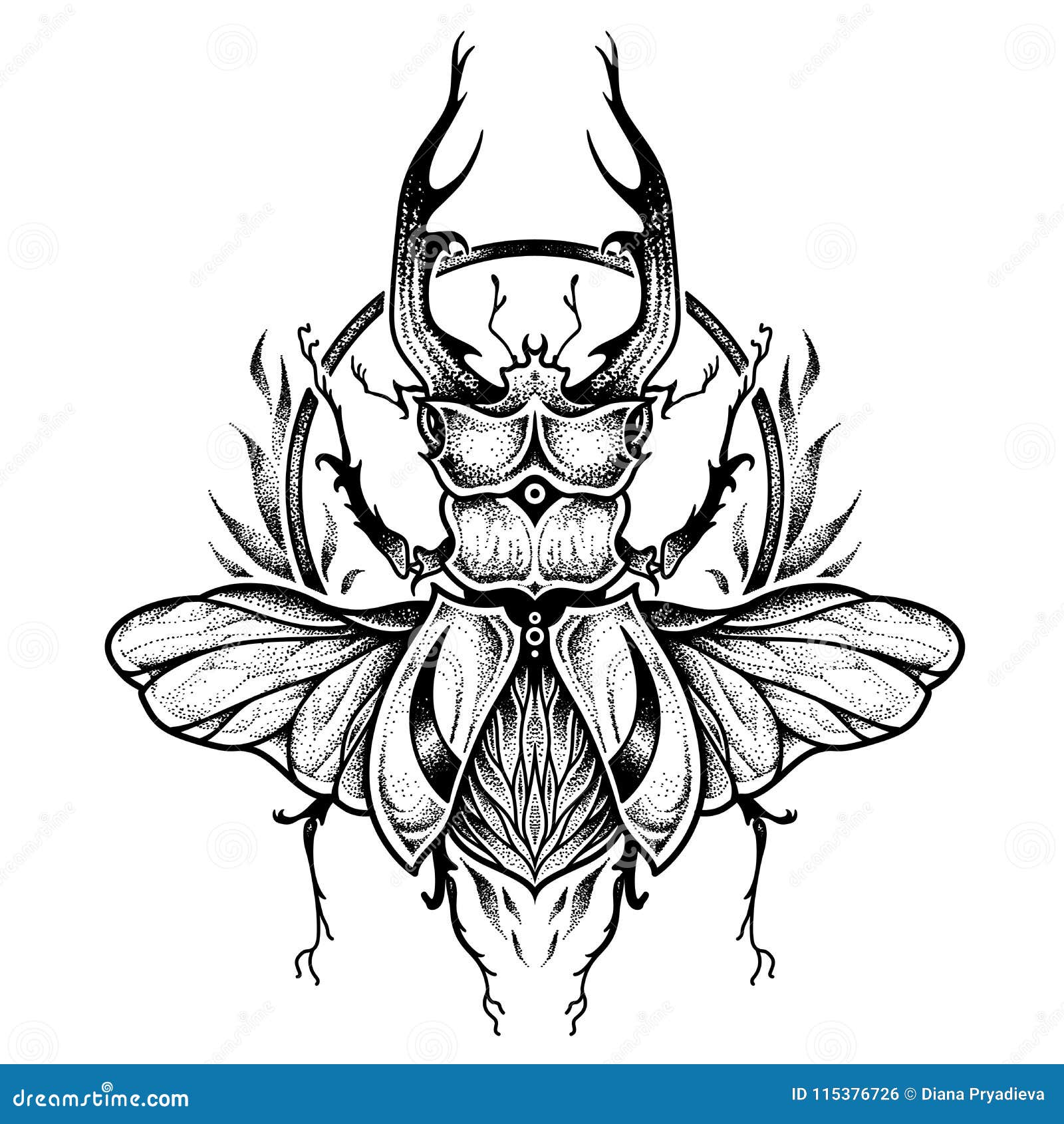 Featured image of post Beetle Tattoo Outline Black outline rabbit tattoo version