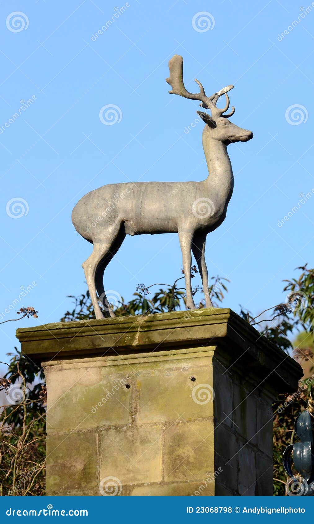 Stag Statue stock photo. Image of garden, sculpture, stag 23068798