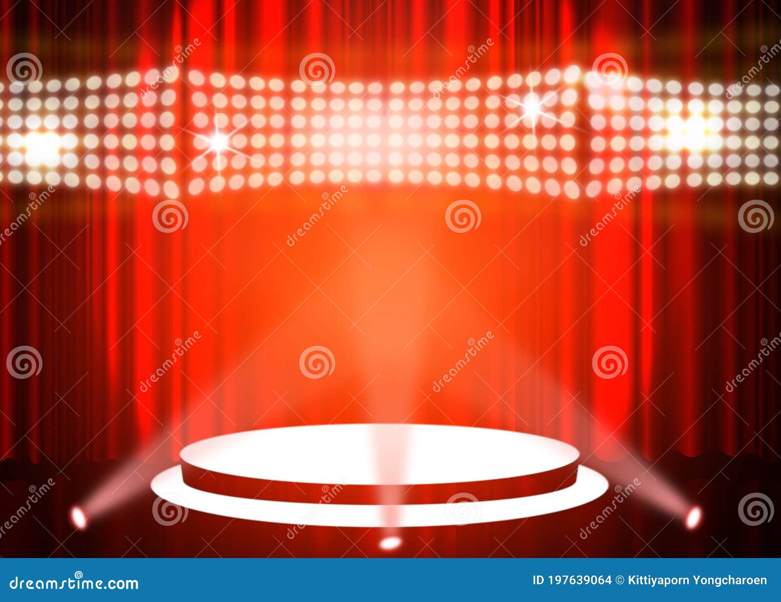 Stage Background with Spot Lights Shining on the Floor,ready for Show and  Concert in Stadium. Stock Illustration - Illustration of lights, dark:  197639064
