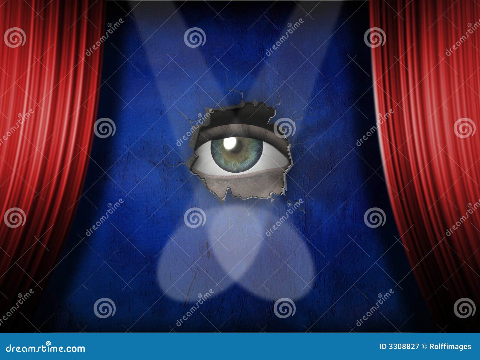 Stage Fright stock illustration. Illustration of drama 3308827