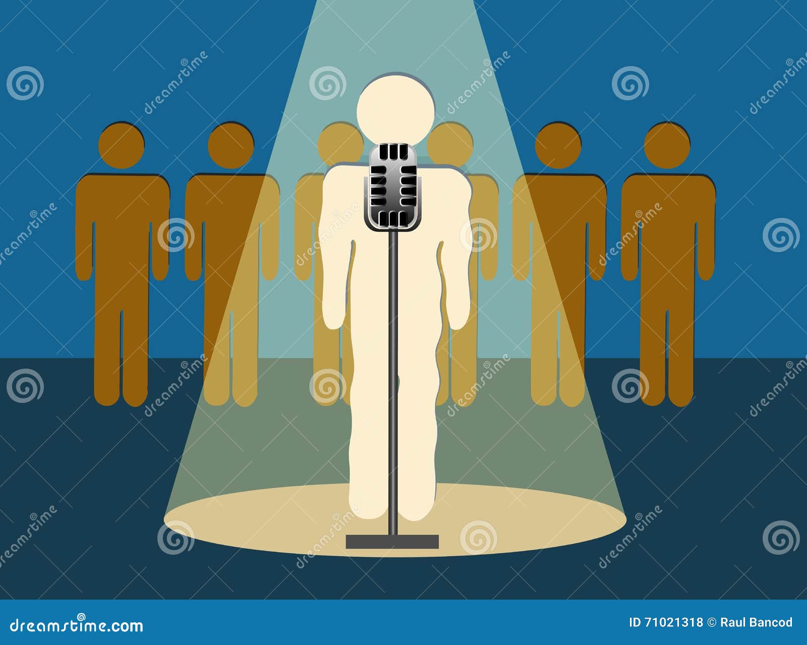Stage Fright stock vector. Illustration of fright, nervously 71021318