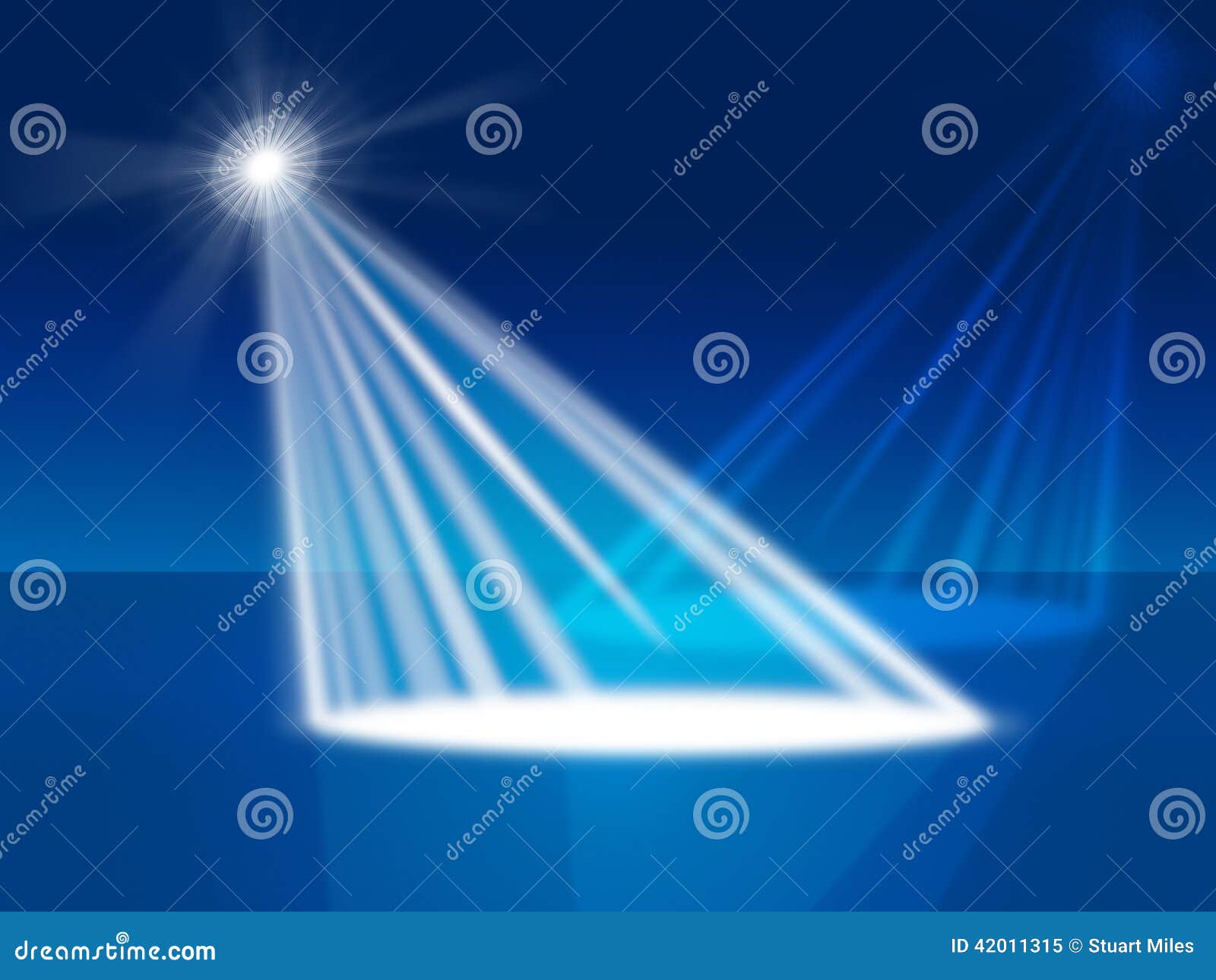 Stage Glow Represents Beam of Light and Broadway Stock Illustration