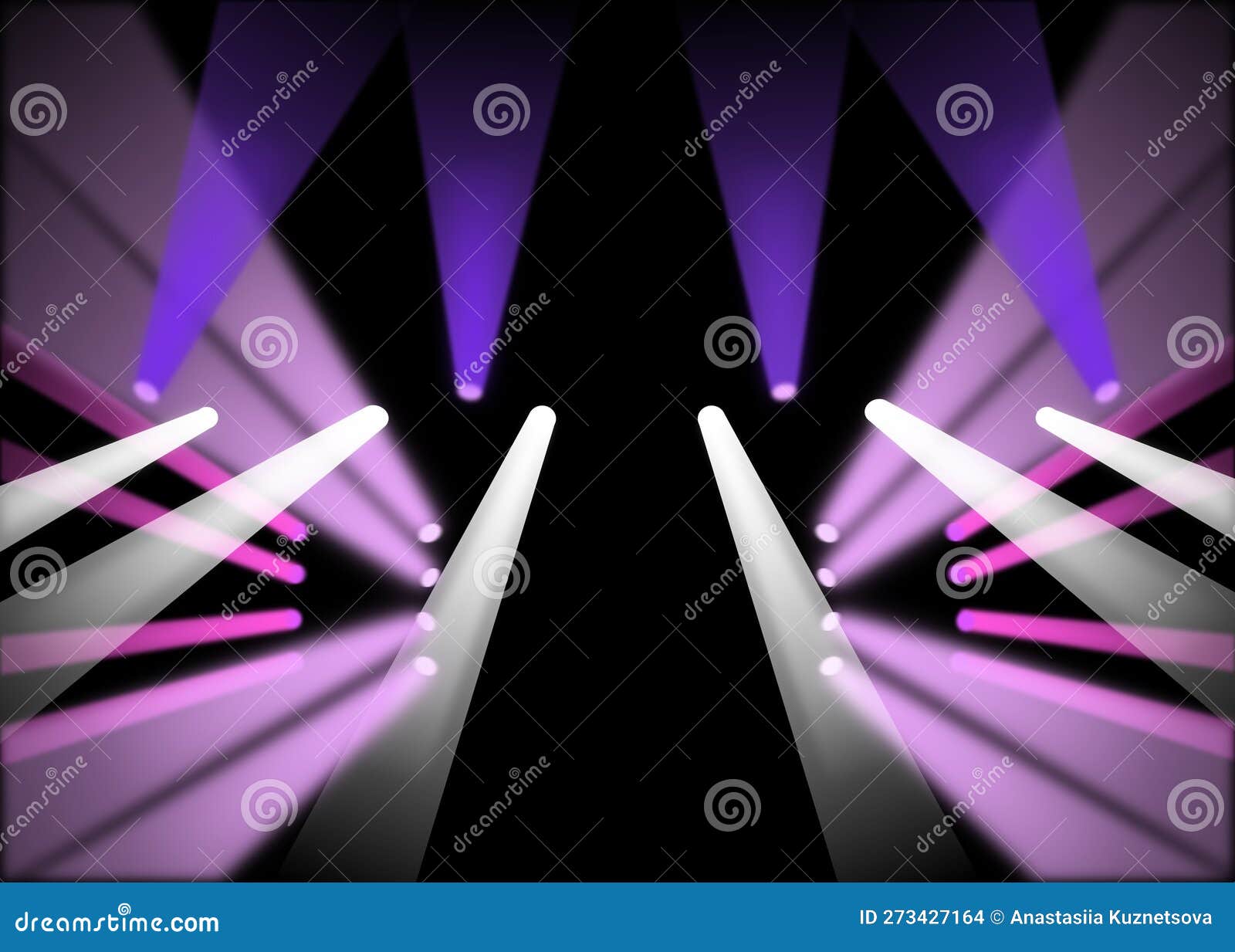 stage light in shades of magenta - direct symmetrical beams