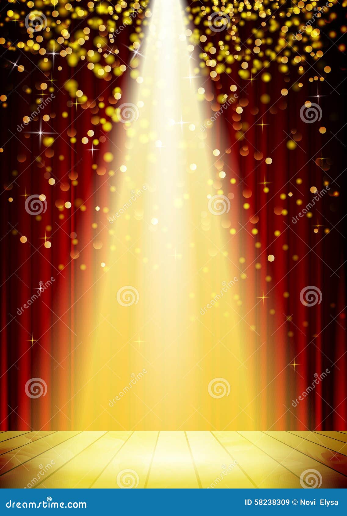 Stage Lighting Background with Spot Light Effects Stock Vector