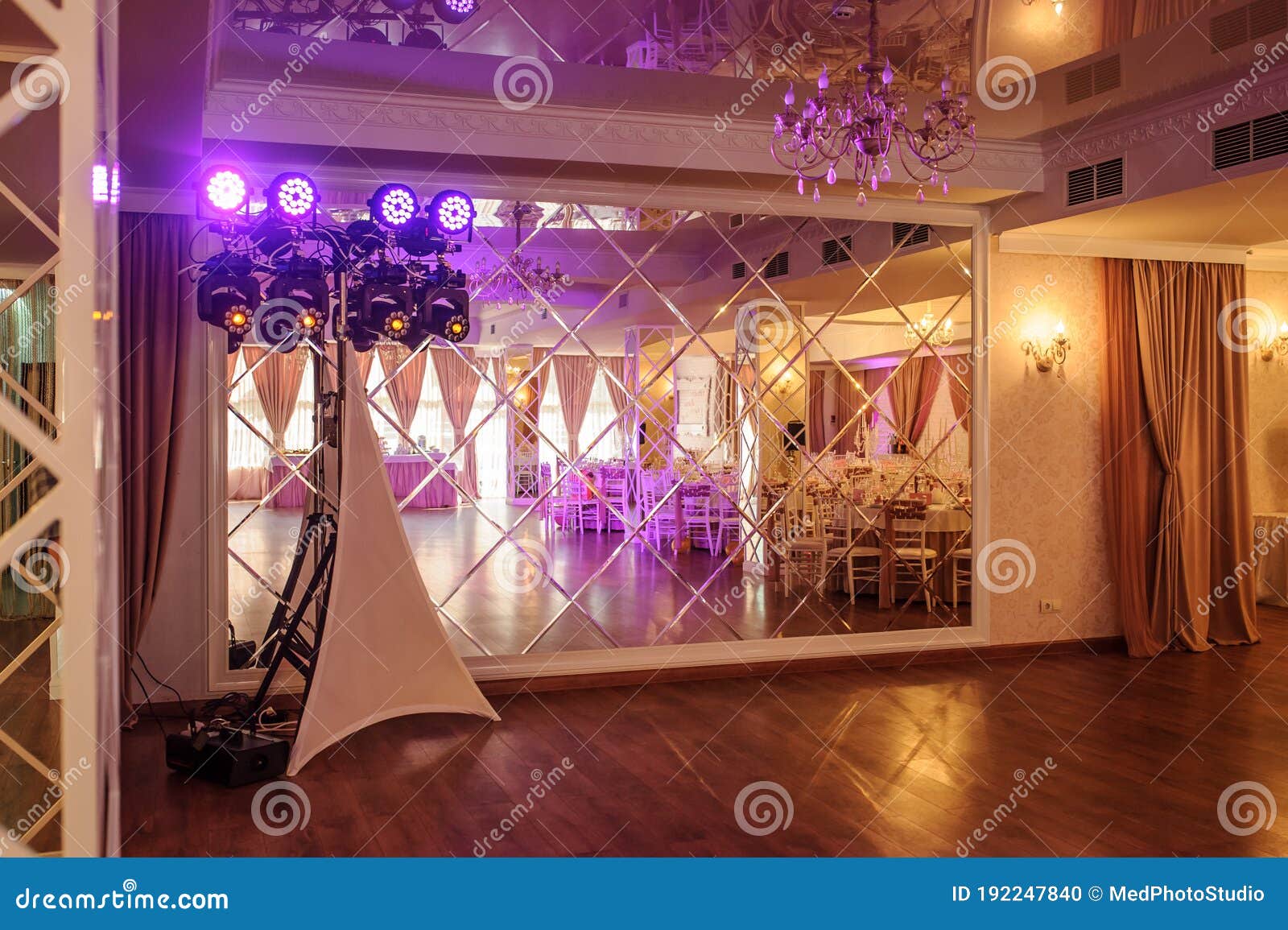 Stage Lighting at a Wedding Party Stock Photo Image of illuminated