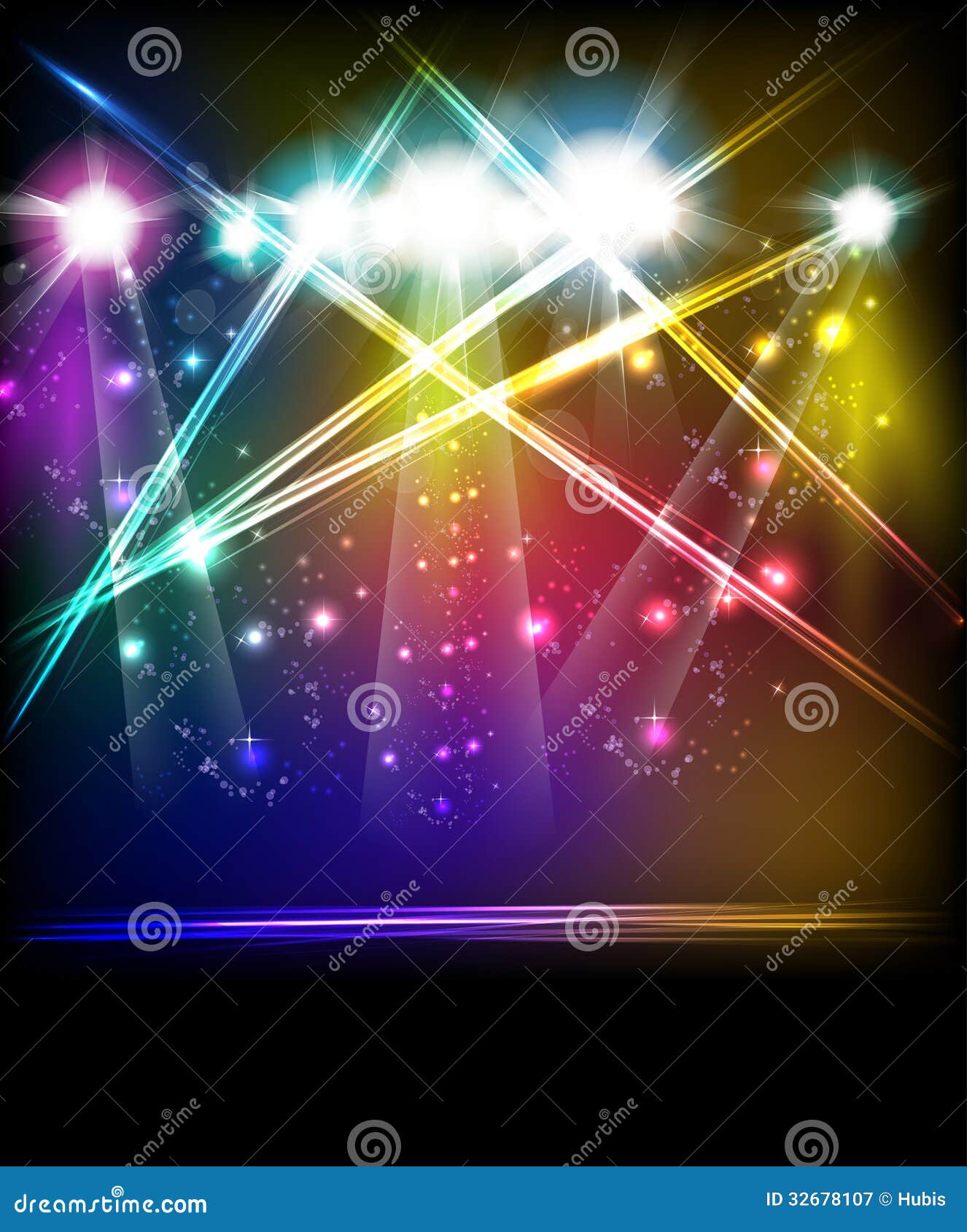 Stage Lights stock vector. Illustration of editable, glowing 32678107