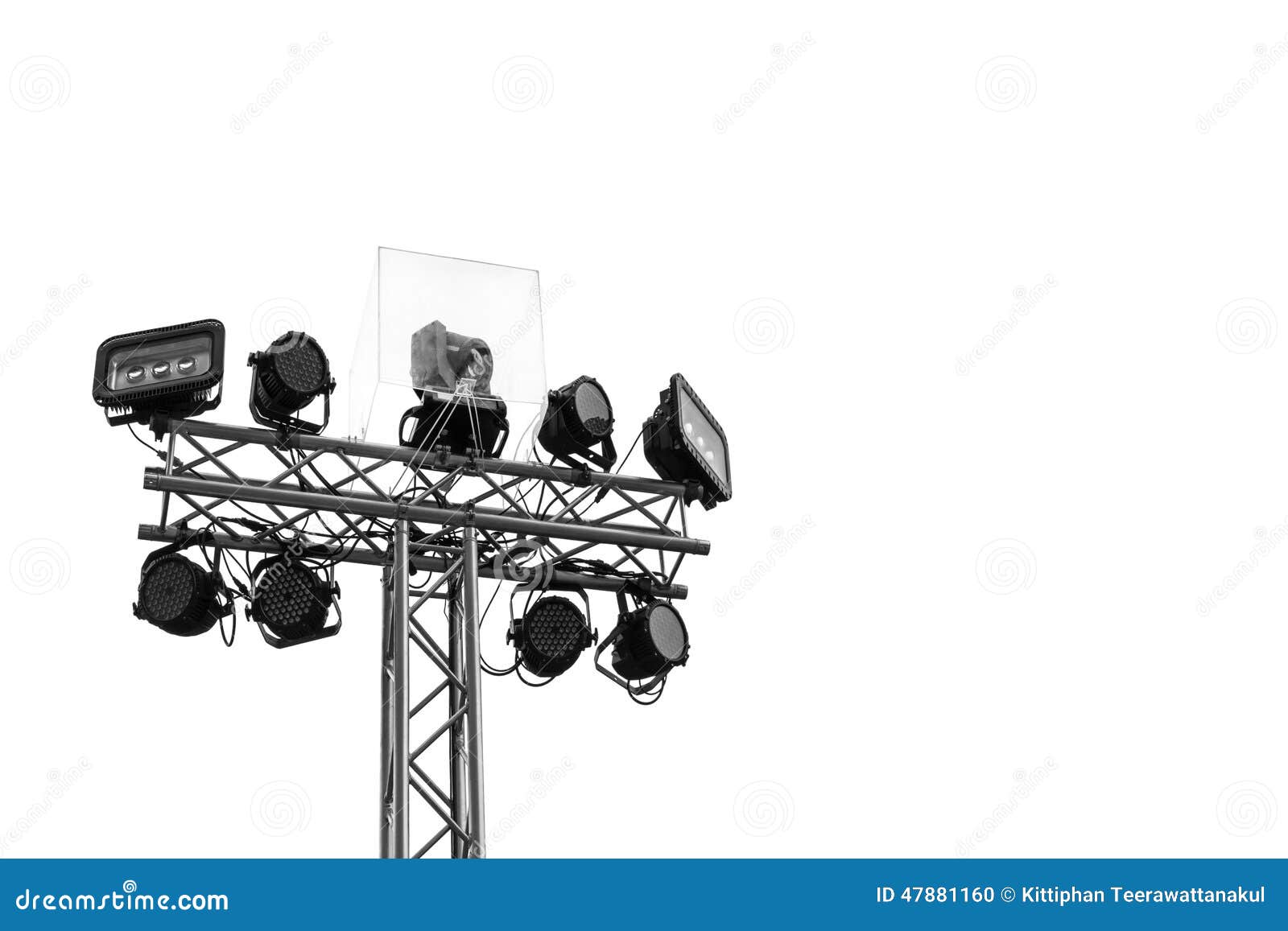 Stage lights isolated stock photo. Image of equipment - 47881160