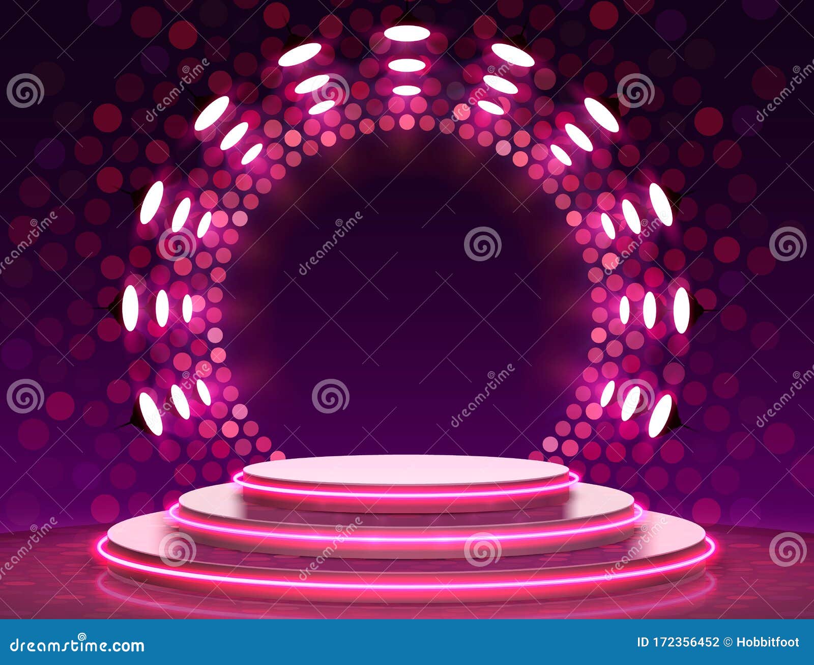 Stage Podium Scene with for Award Ceremony Stock Vector - Illustration ...