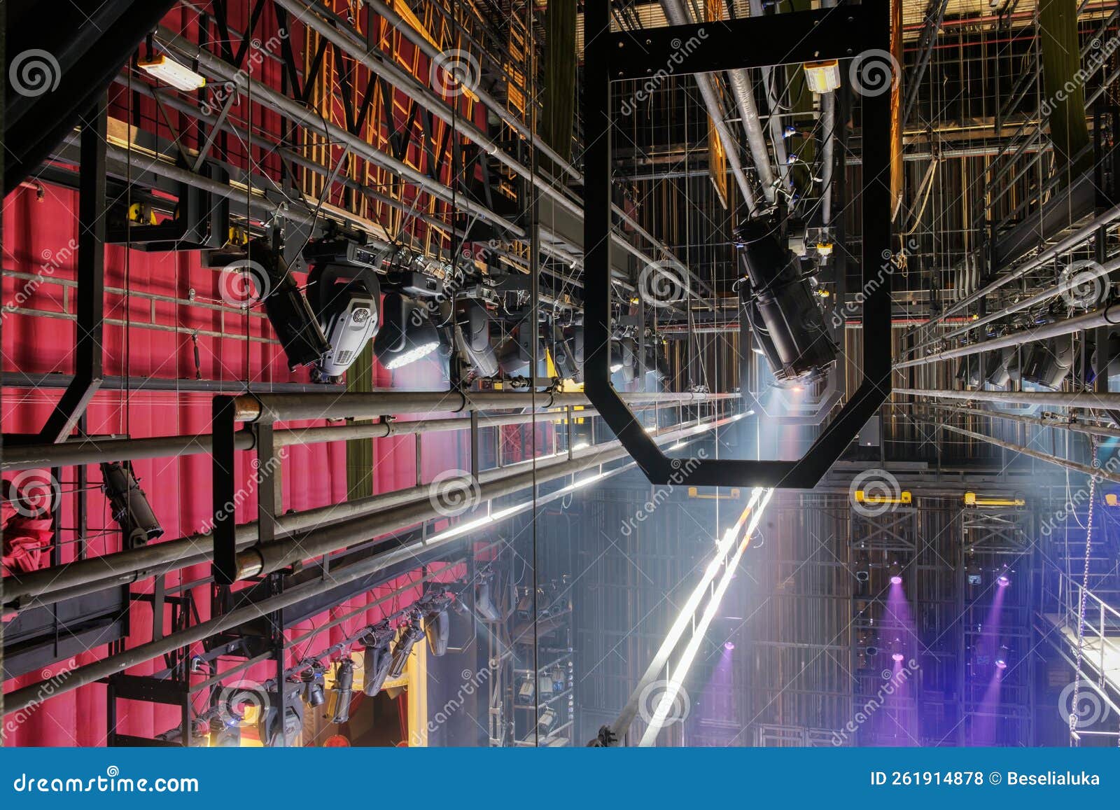 Stage Spot Lighting Rigging Structure Stock Photo Image of musical